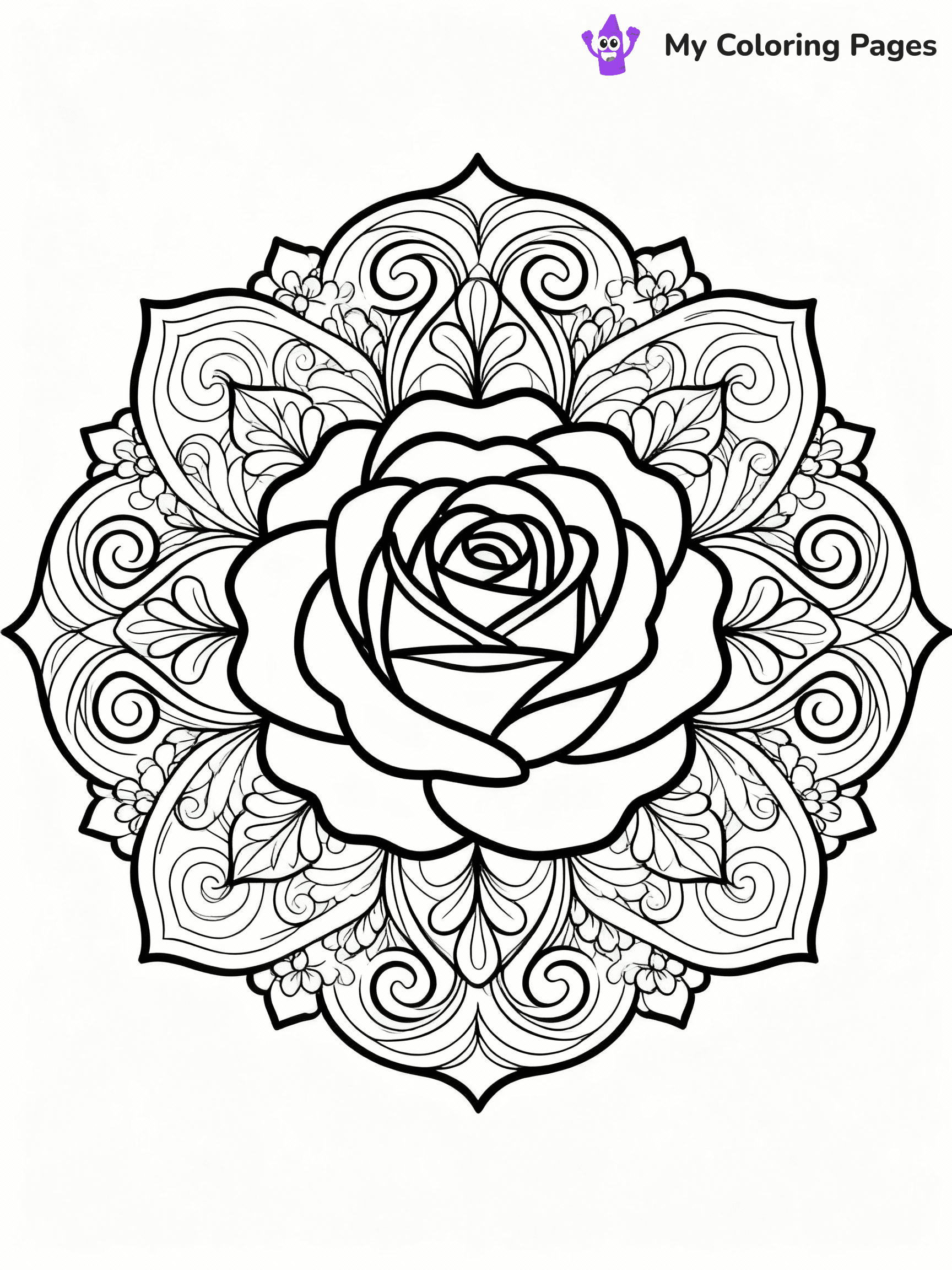 Rose Coloring Pages - 23