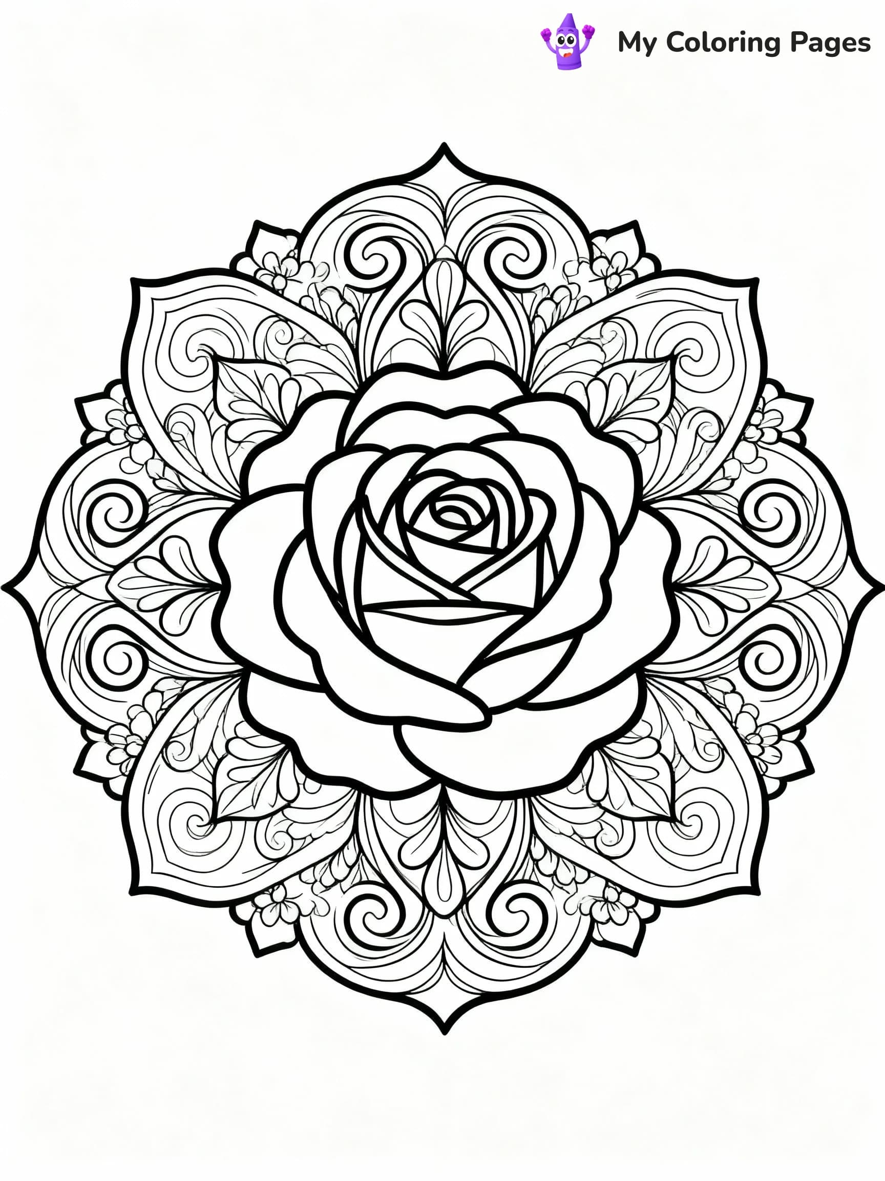 Rose Coloring Pages - 23