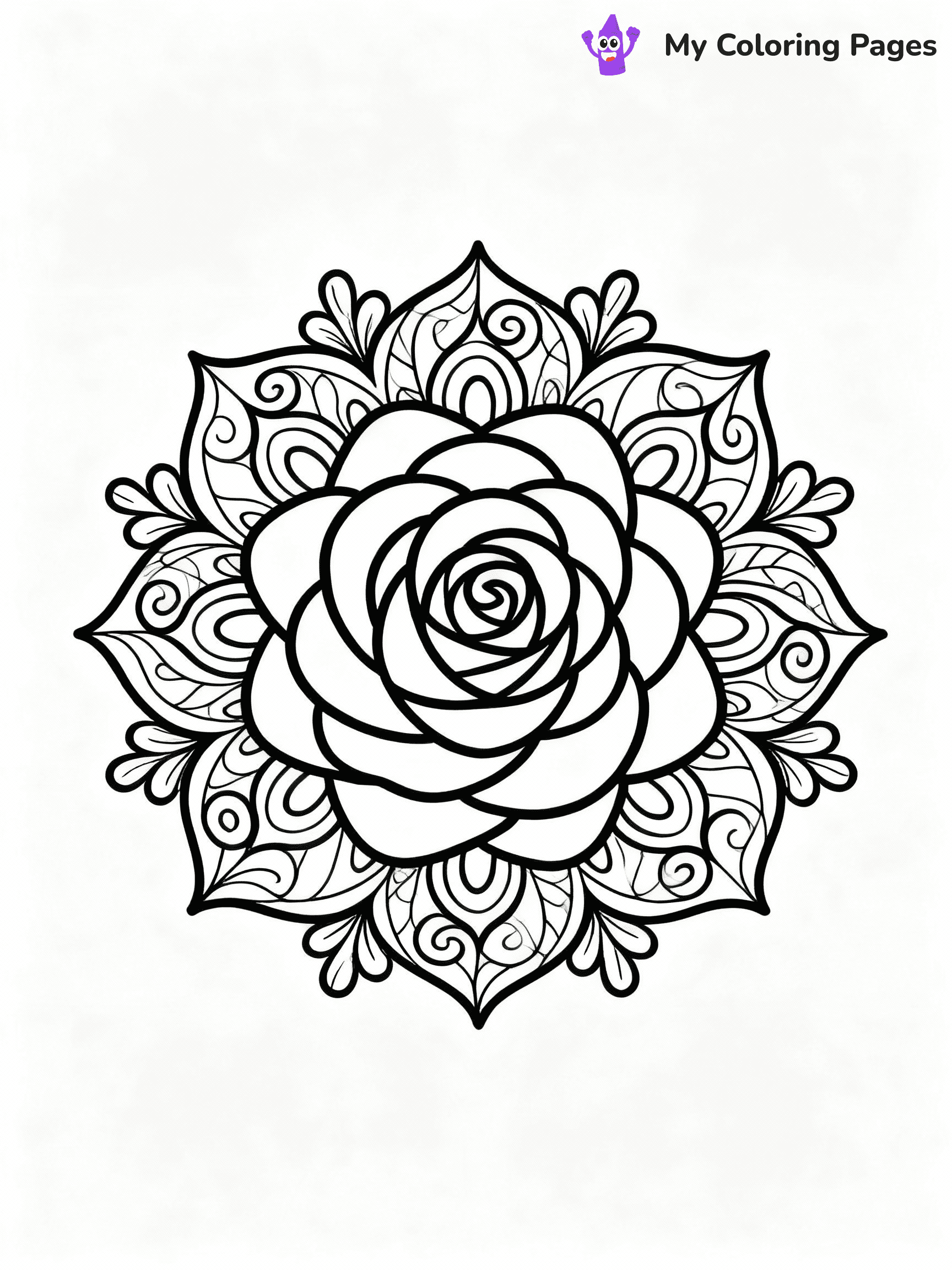 Rose Coloring Pages - 22