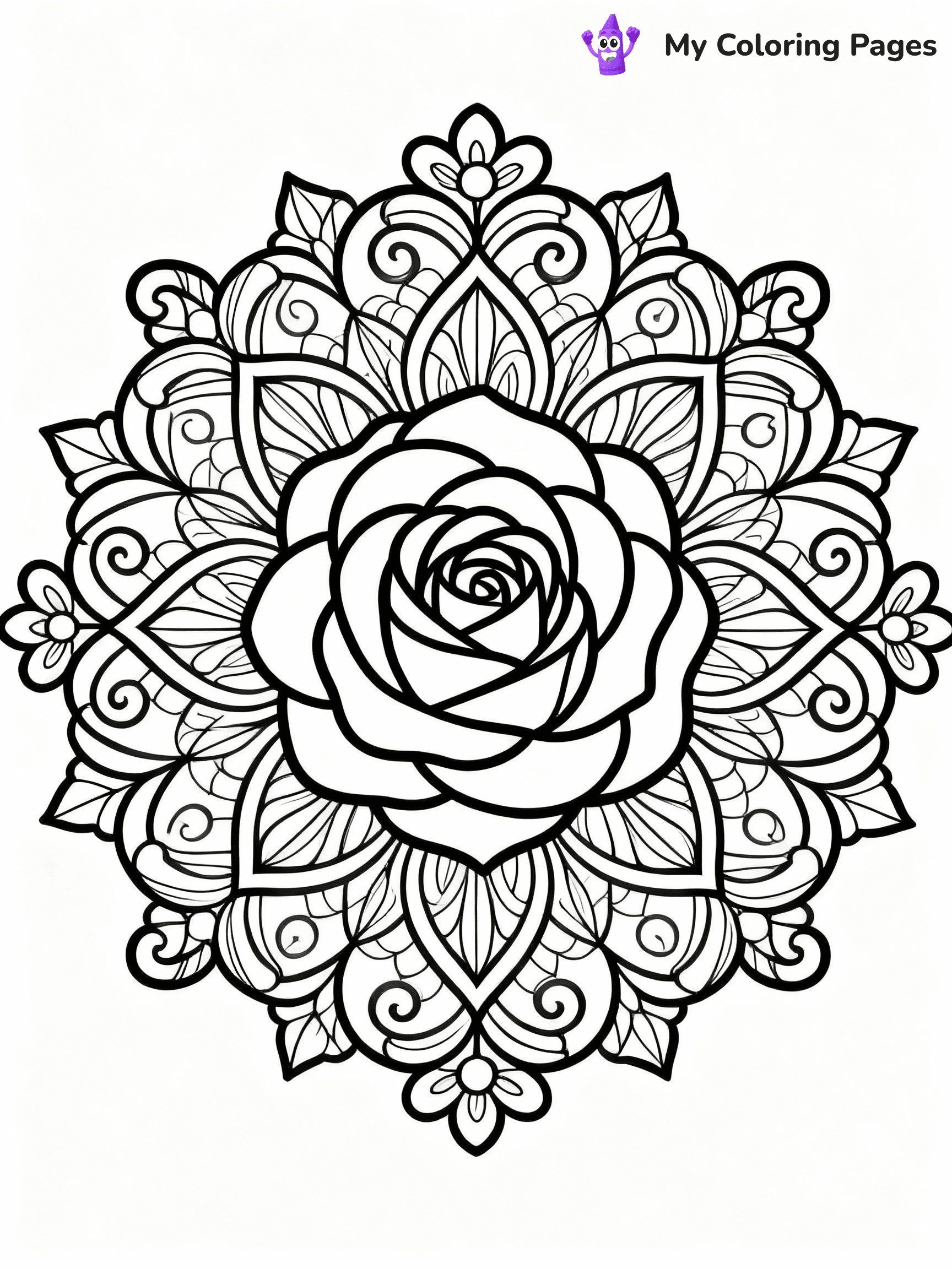 Rose Coloring Pages - 21