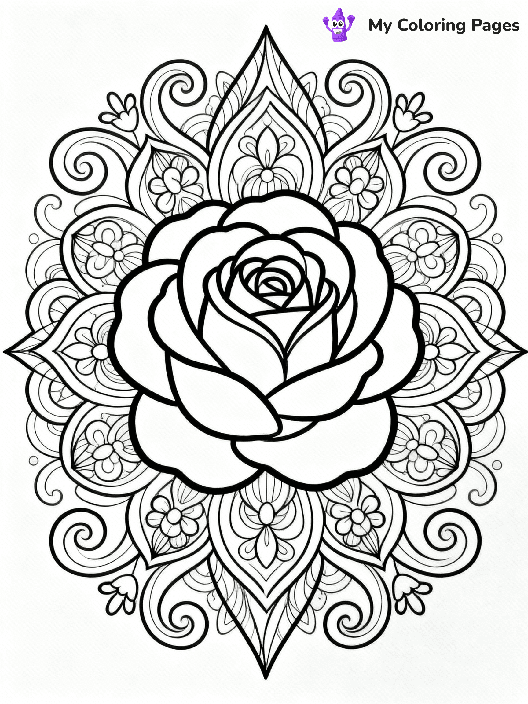 Rose Coloring Pages - 19