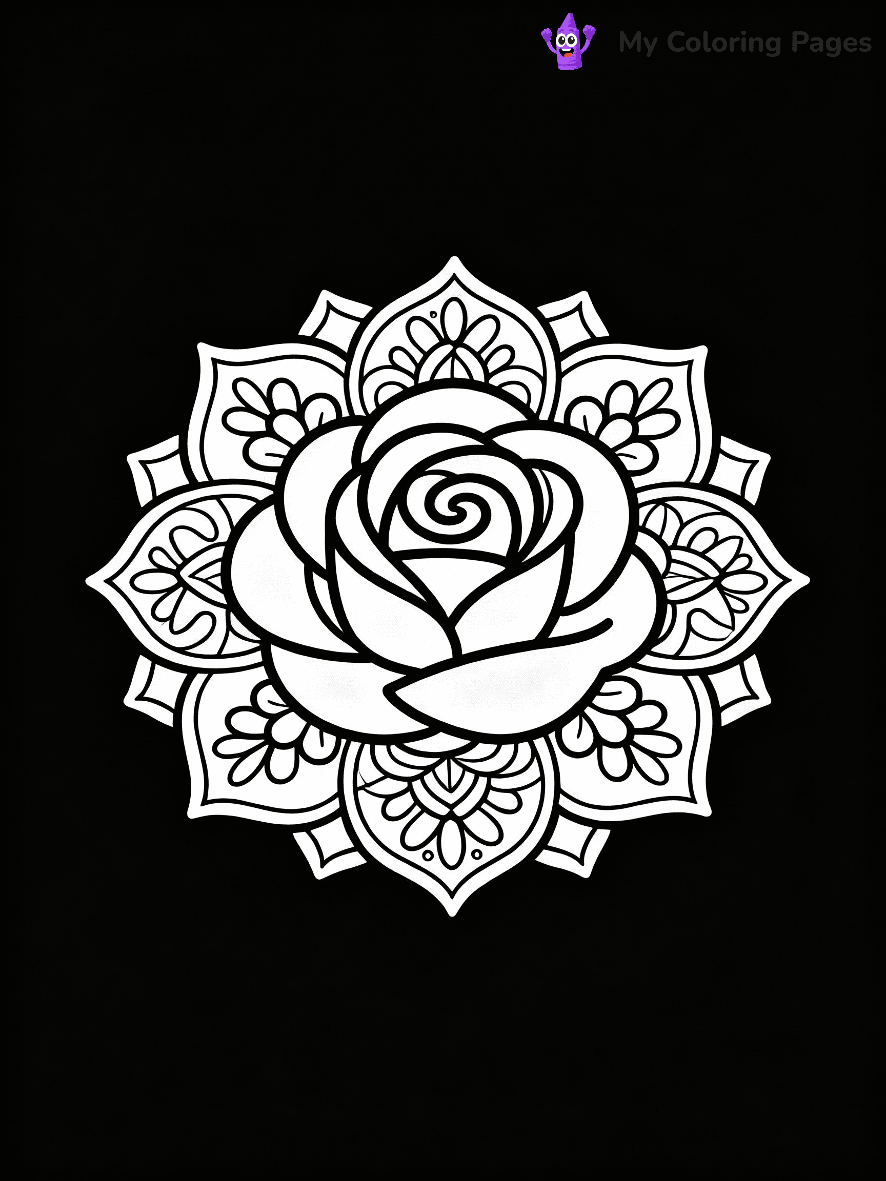 Rose Coloring Pages - 18