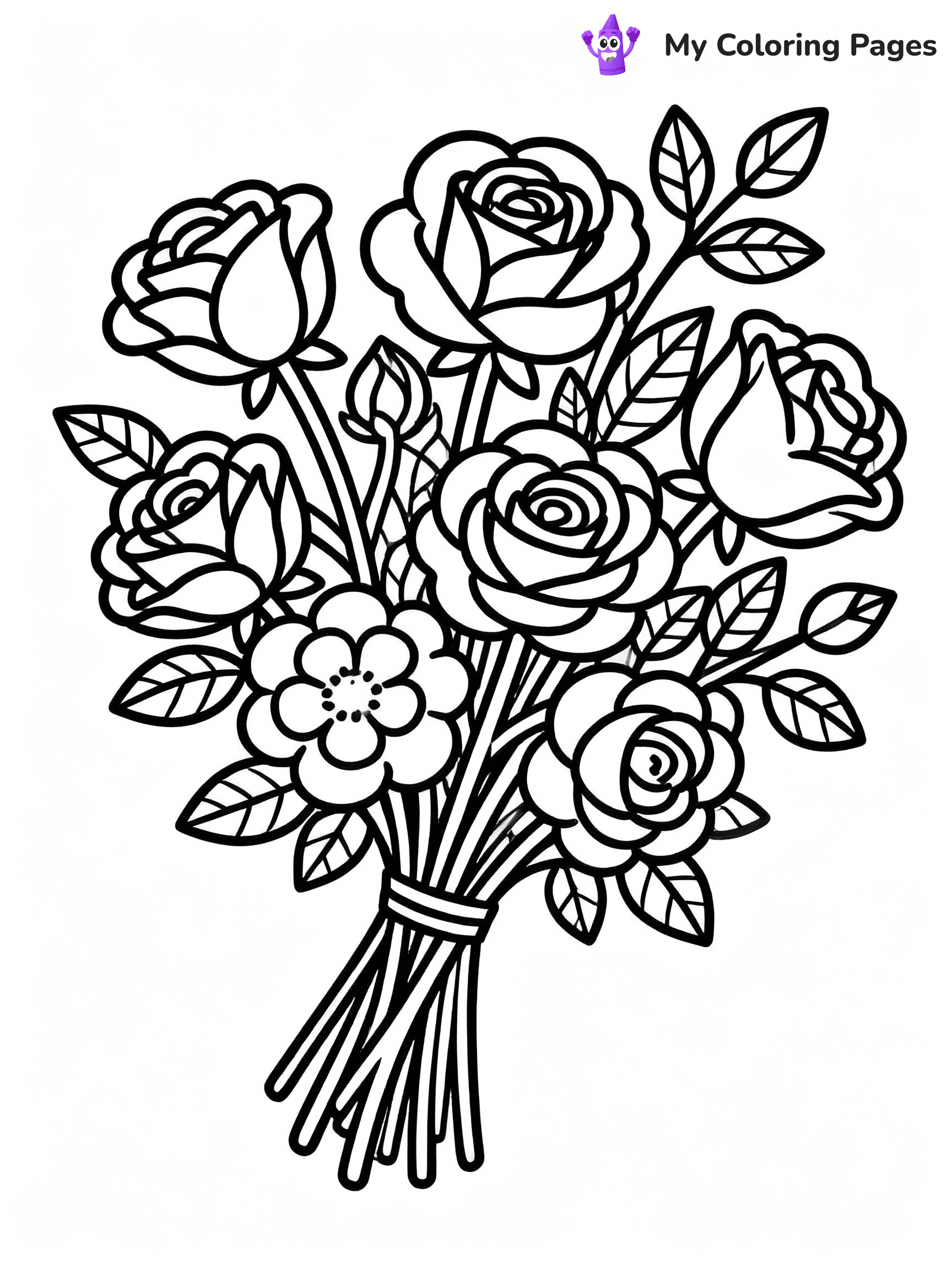 Rose Coloring Pages - 14