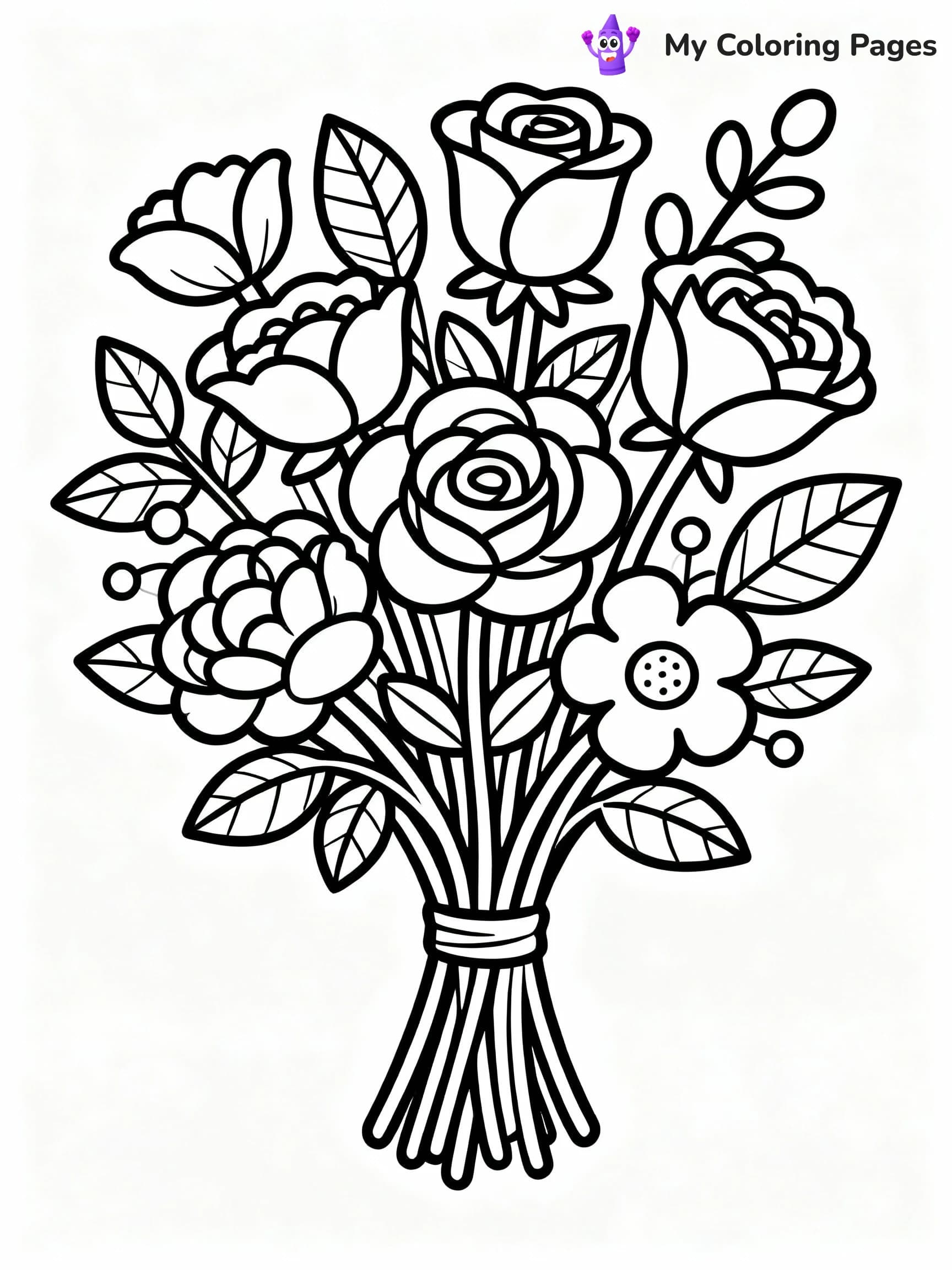 Rose Coloring Pages - 13