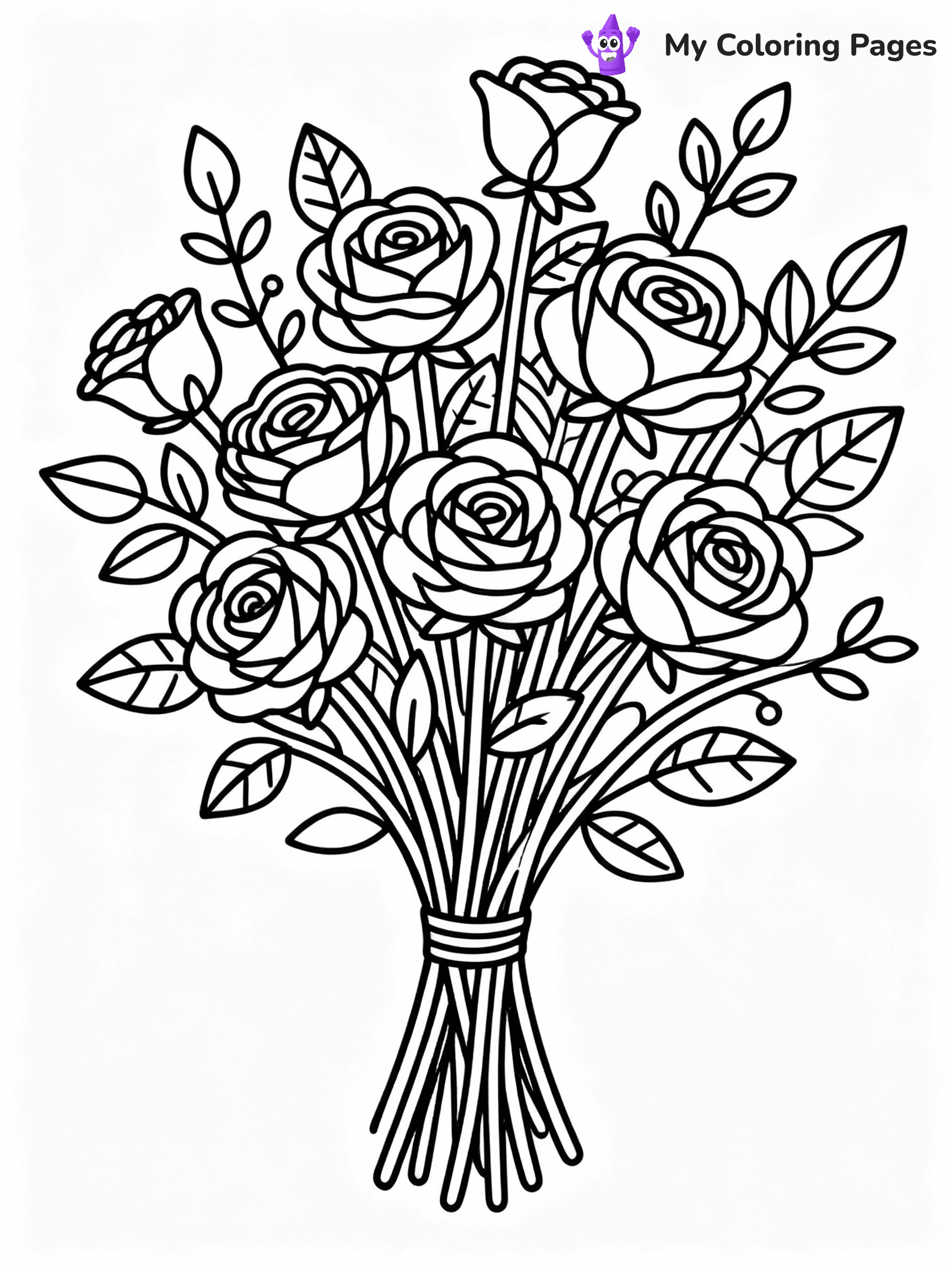Rose Coloring Pages - 11