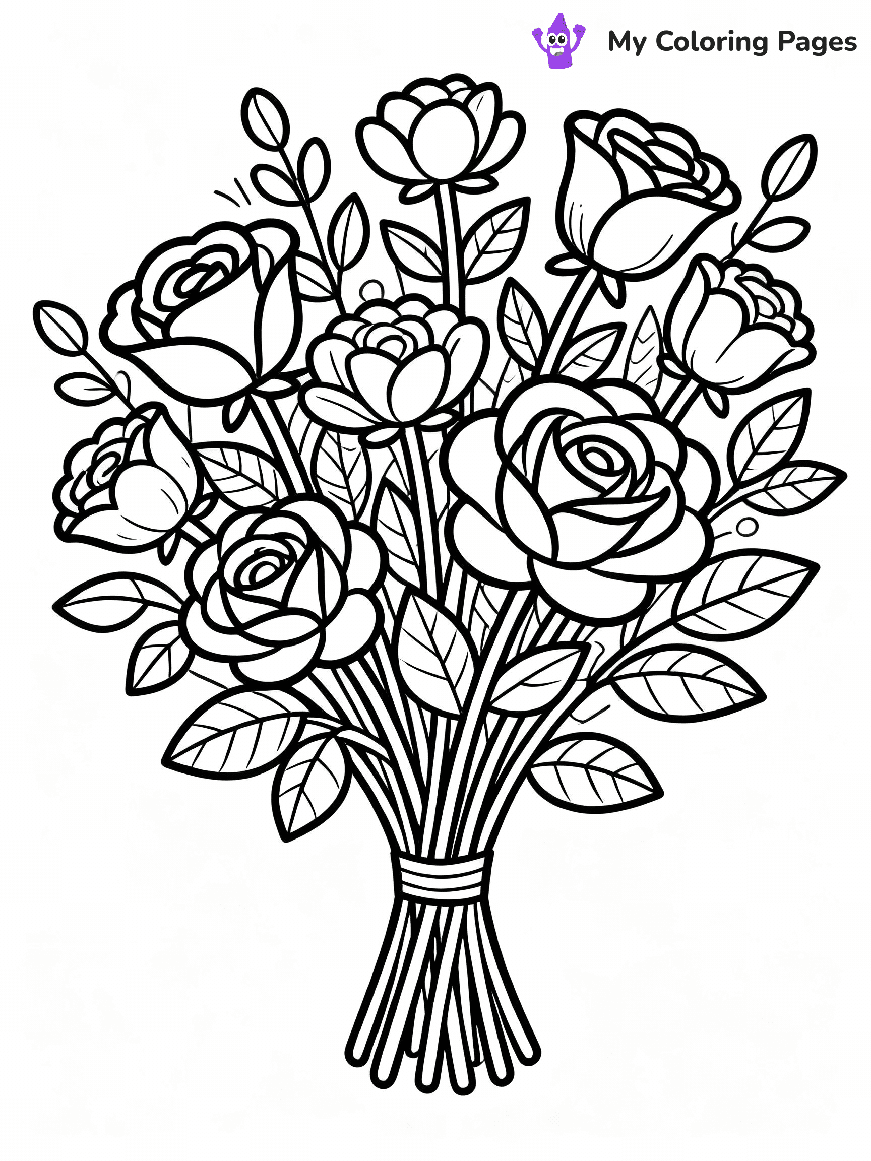 Rose Coloring Pages - 10