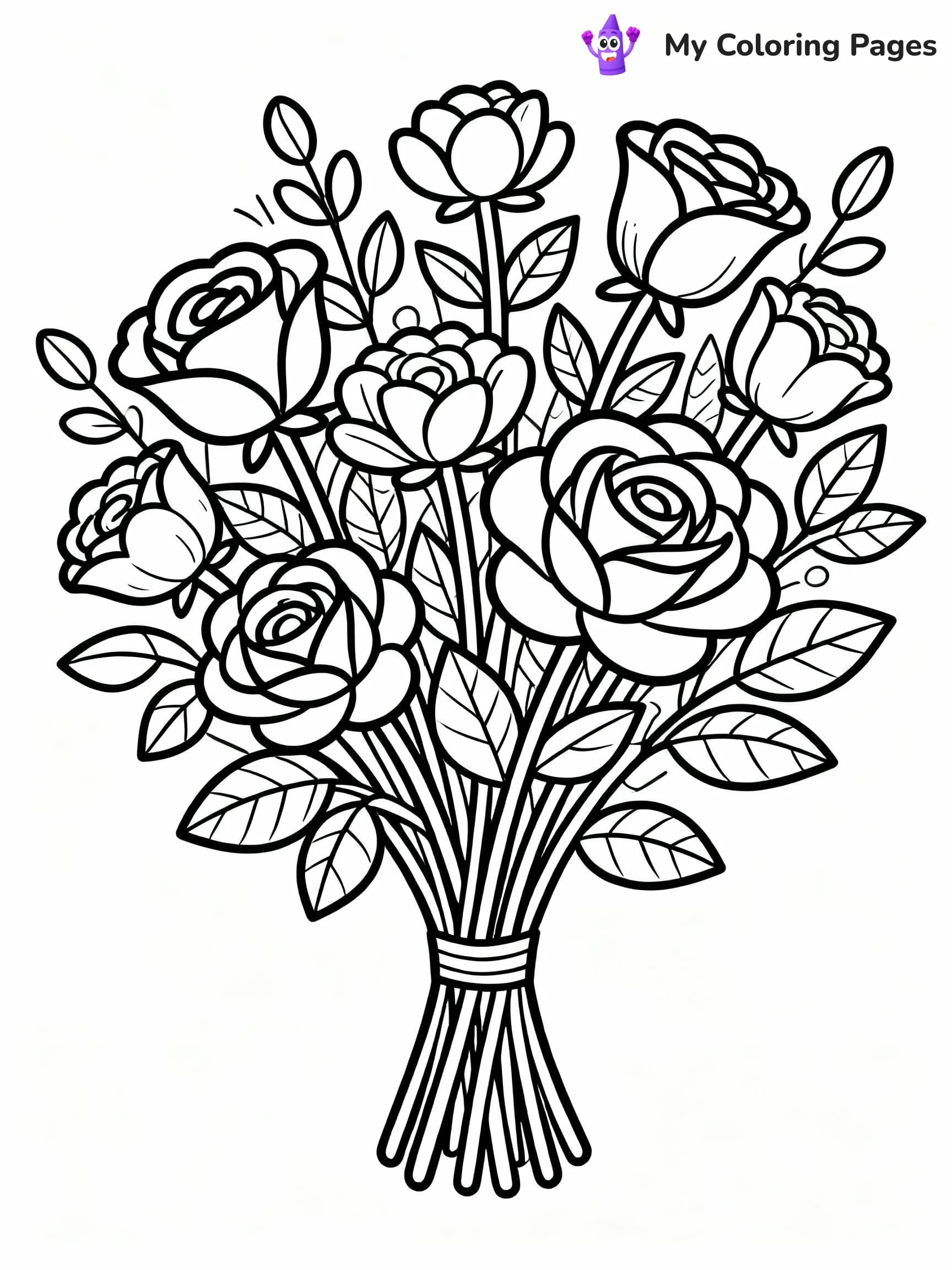 Rose Coloring Pages - 10