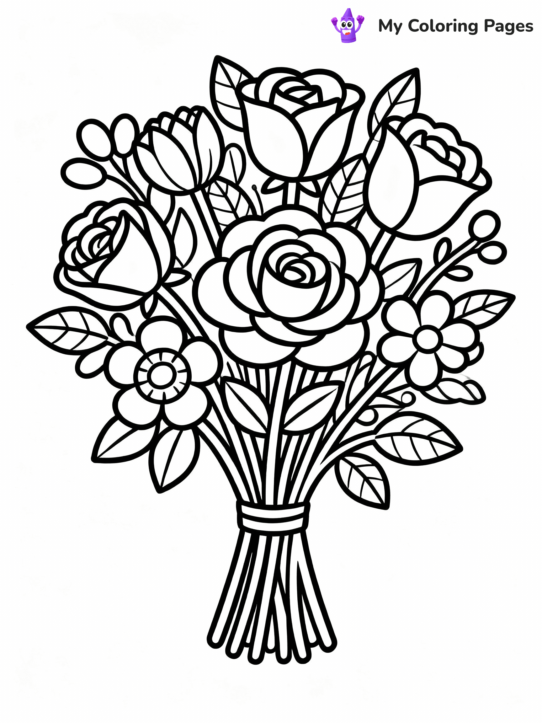 Rose Coloring Pages - 8