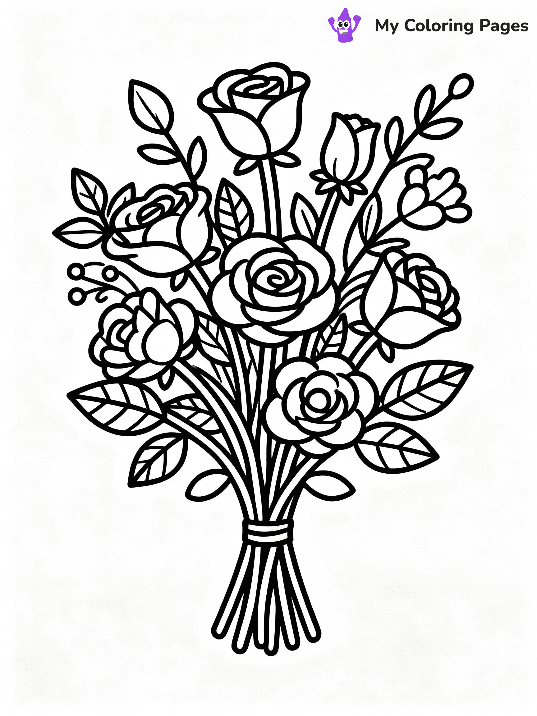 Rose Coloring Pages - 7
