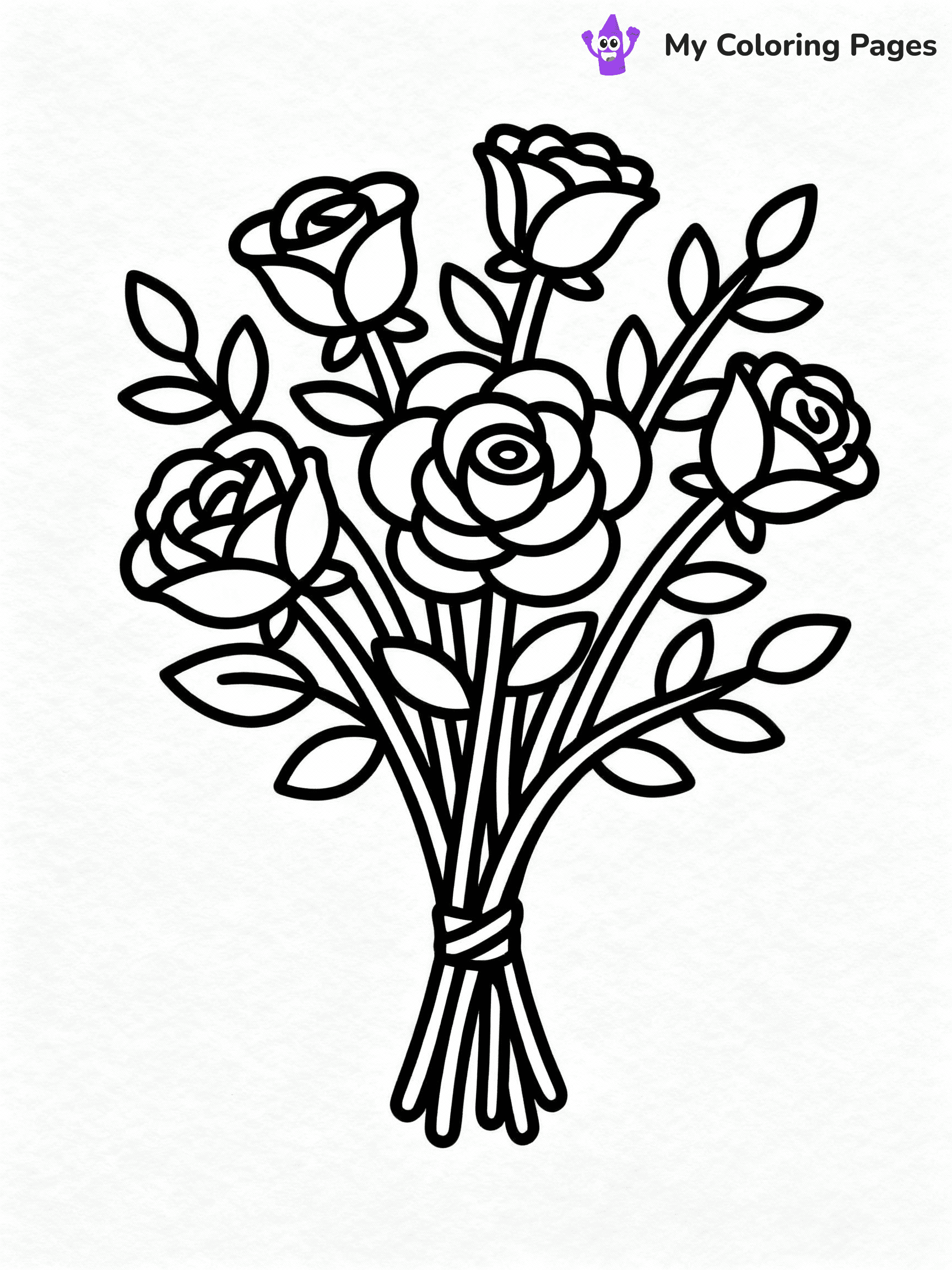 Rose Coloring Pages - 6