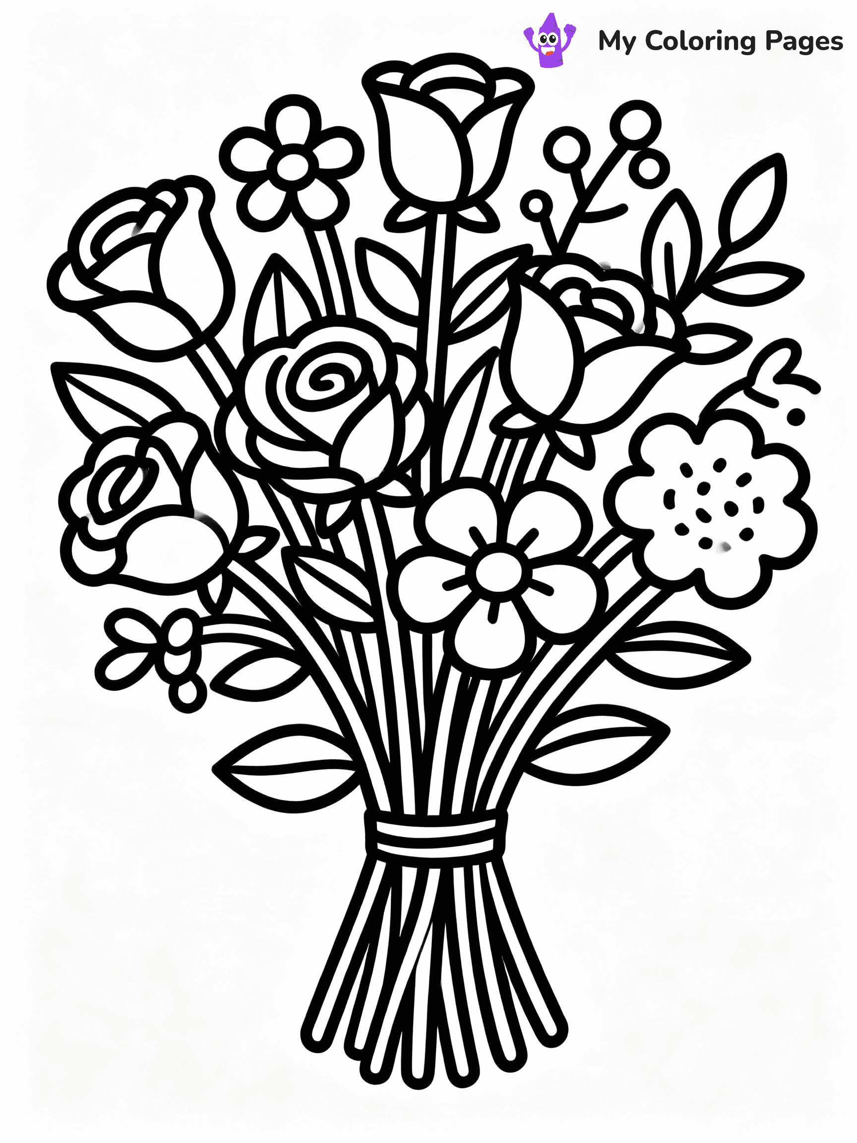 Rose Coloring Pages - 5