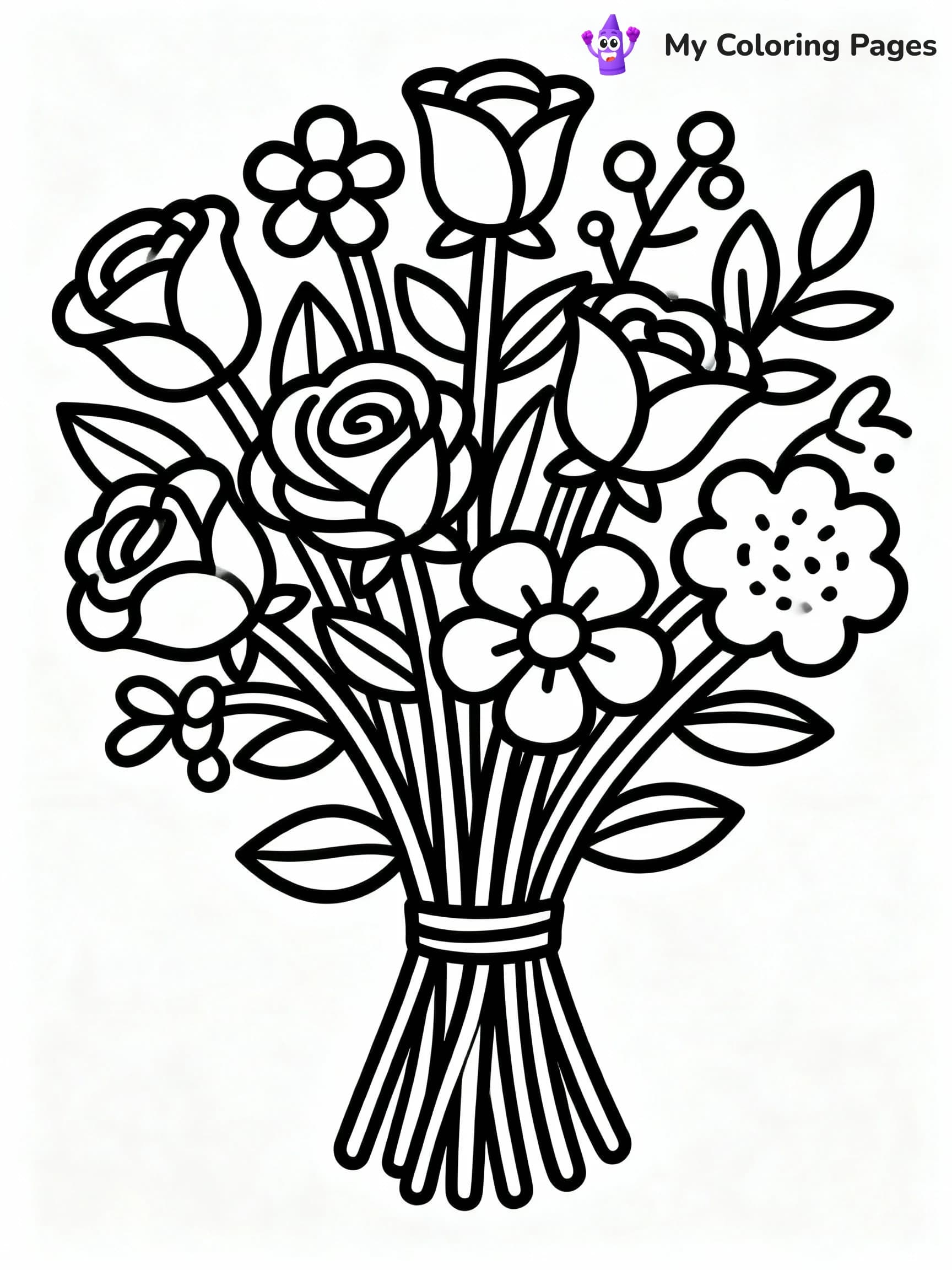 Rose Coloring Pages - 5