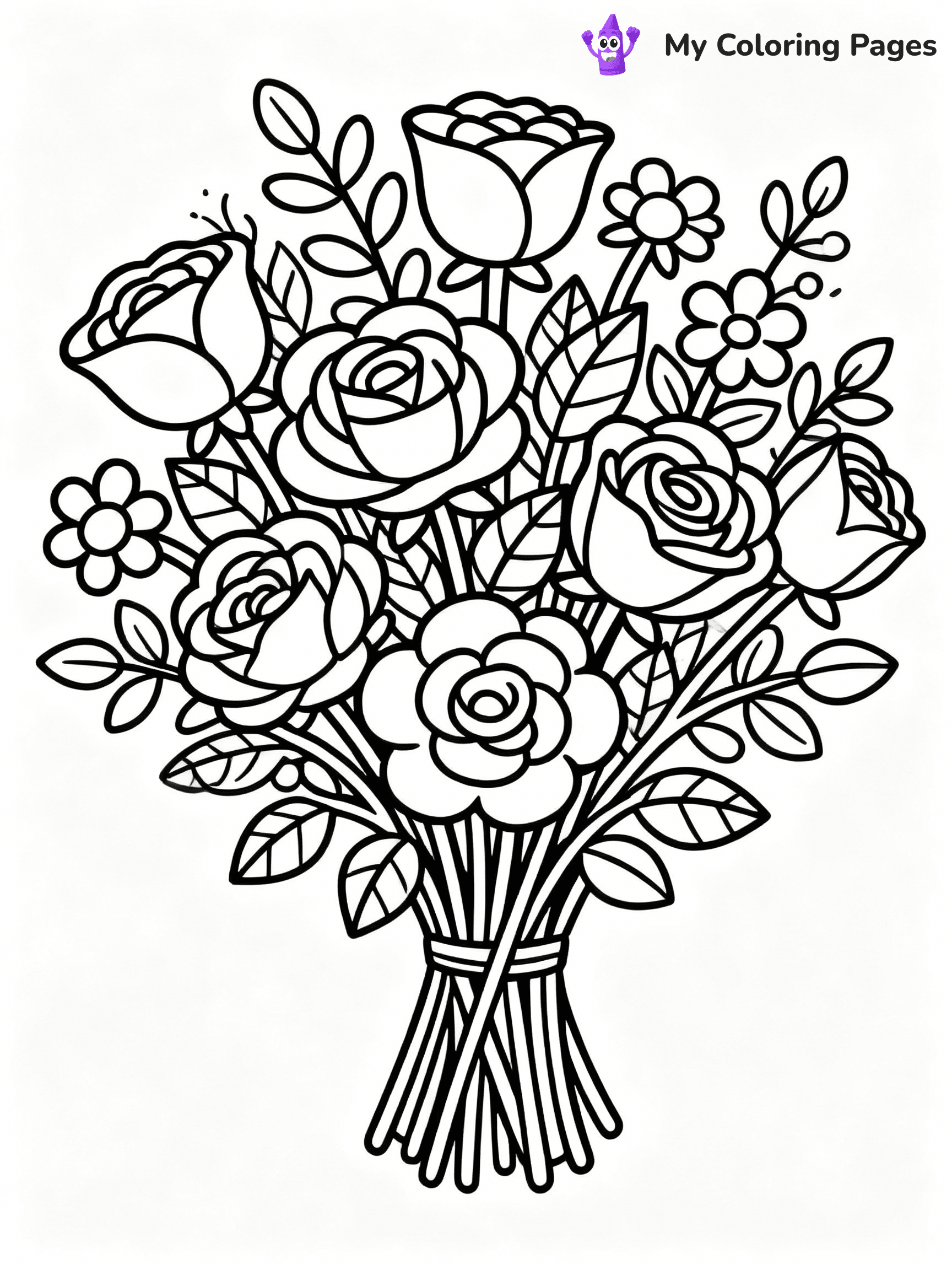 Rose Coloring Pages - 4