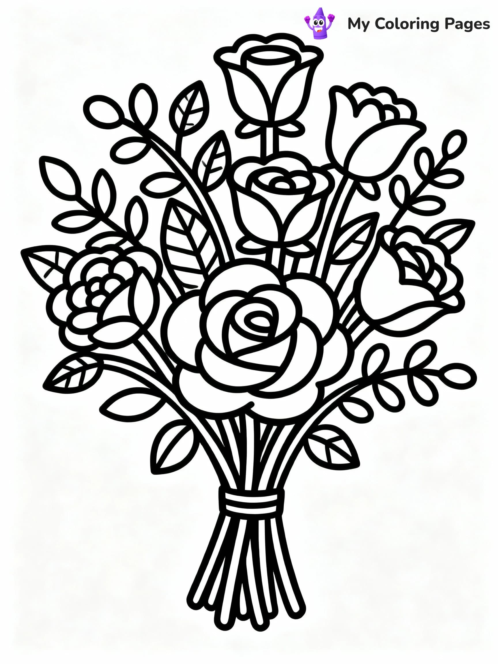 Rose Coloring Pages - 3