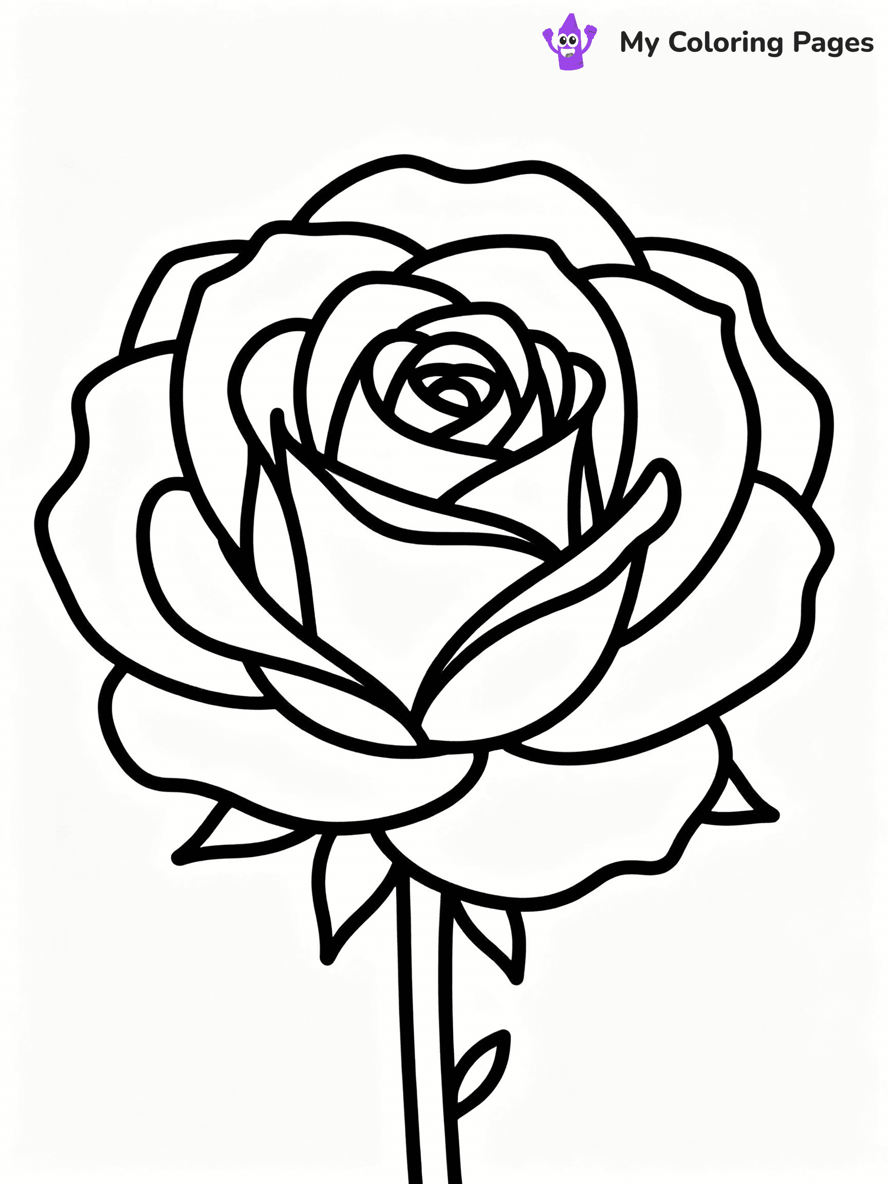 Rose Coloring Pages - 1