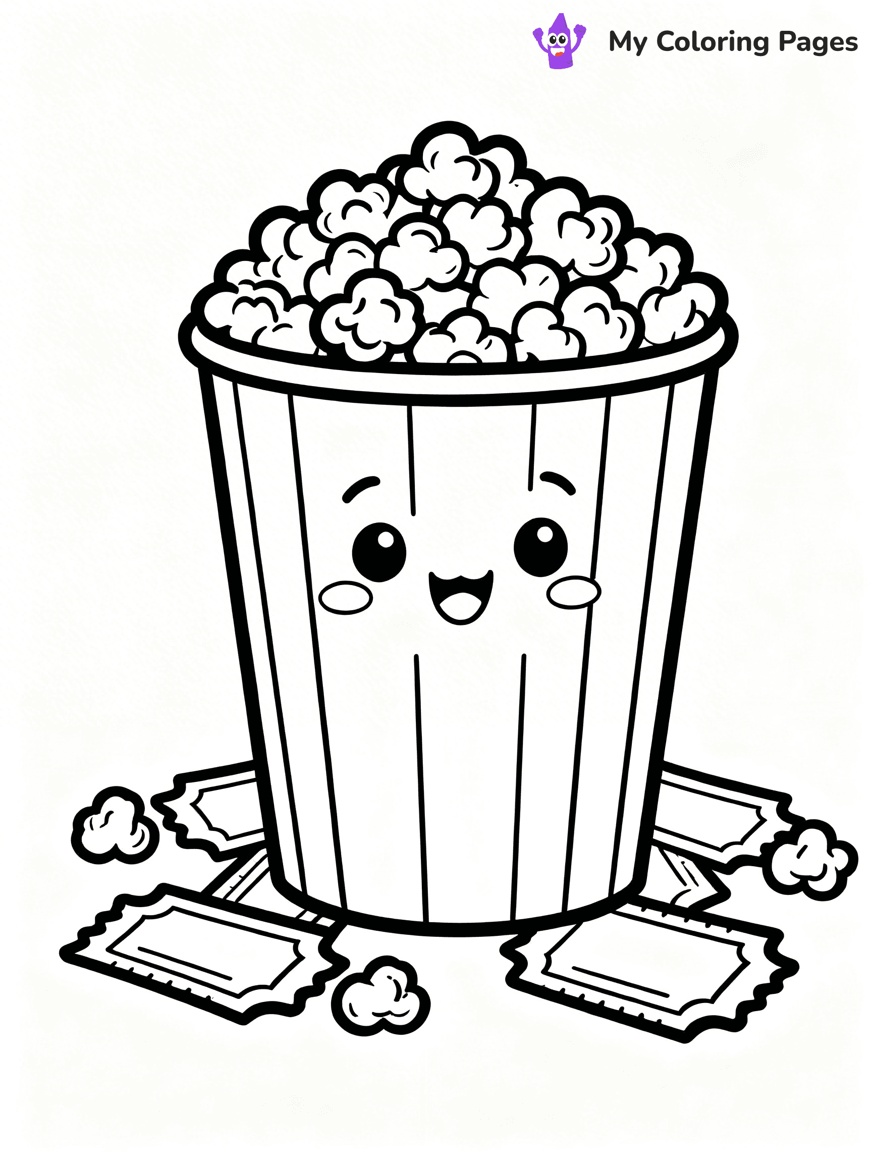 Popcorn Coloring Pages - 48
