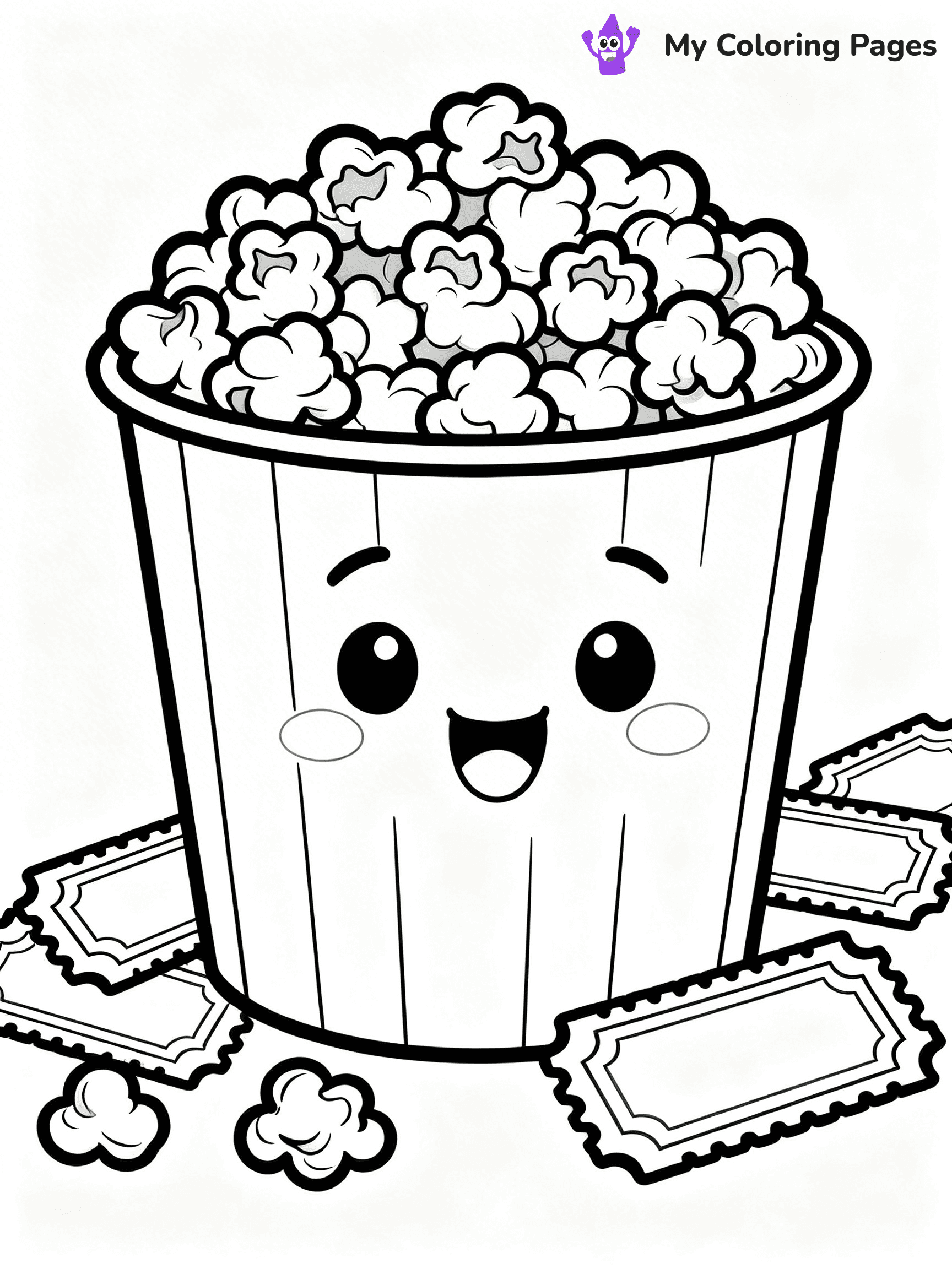 Popcorn Coloring Pages - 45