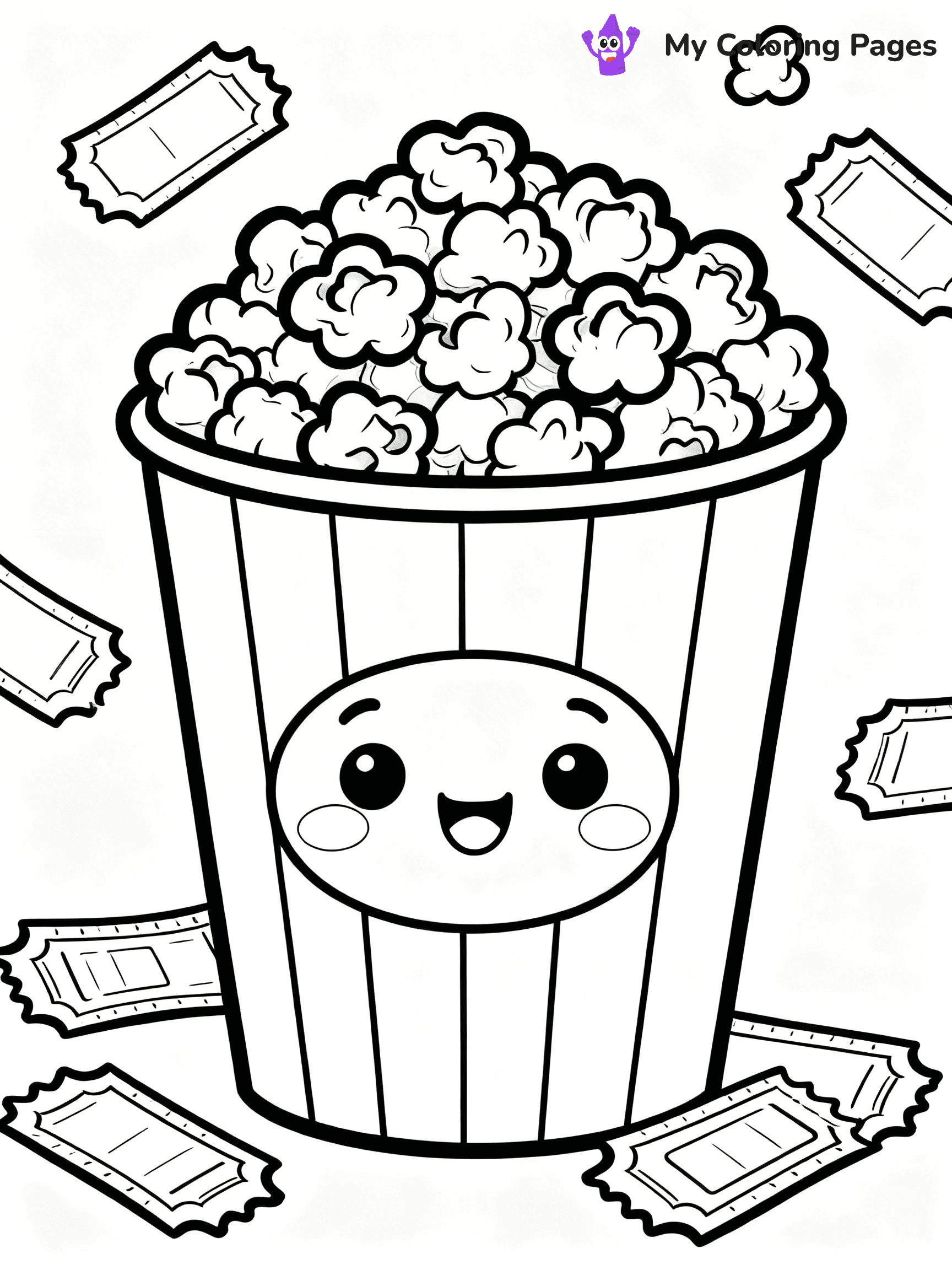 Popcorn Coloring Pages - 44