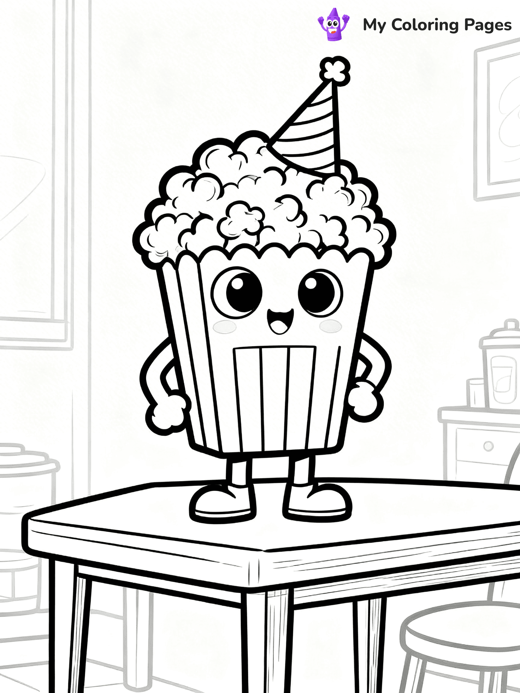Popcorn Coloring Pages - 42