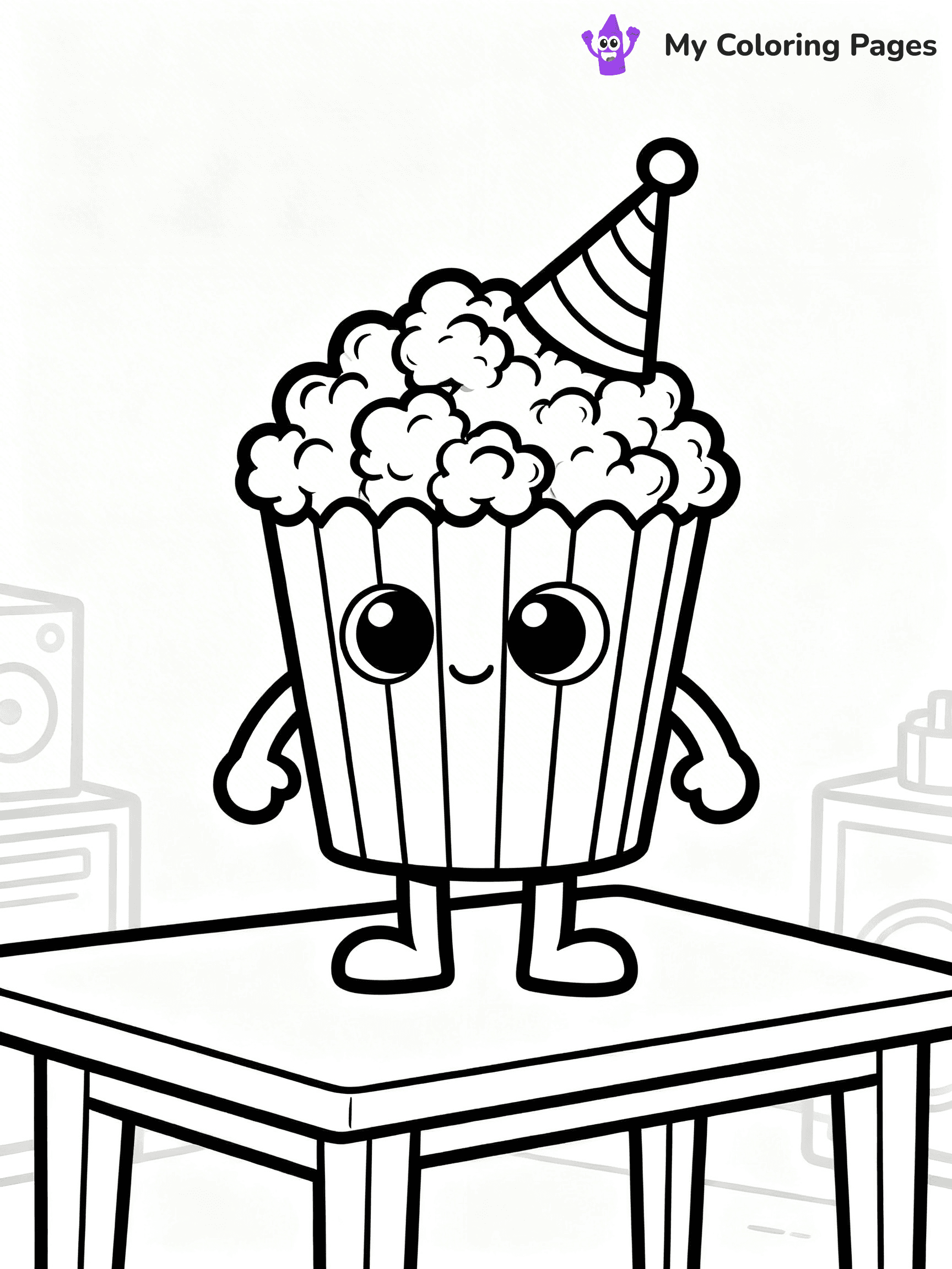 Popcorn Coloring Pages - 41