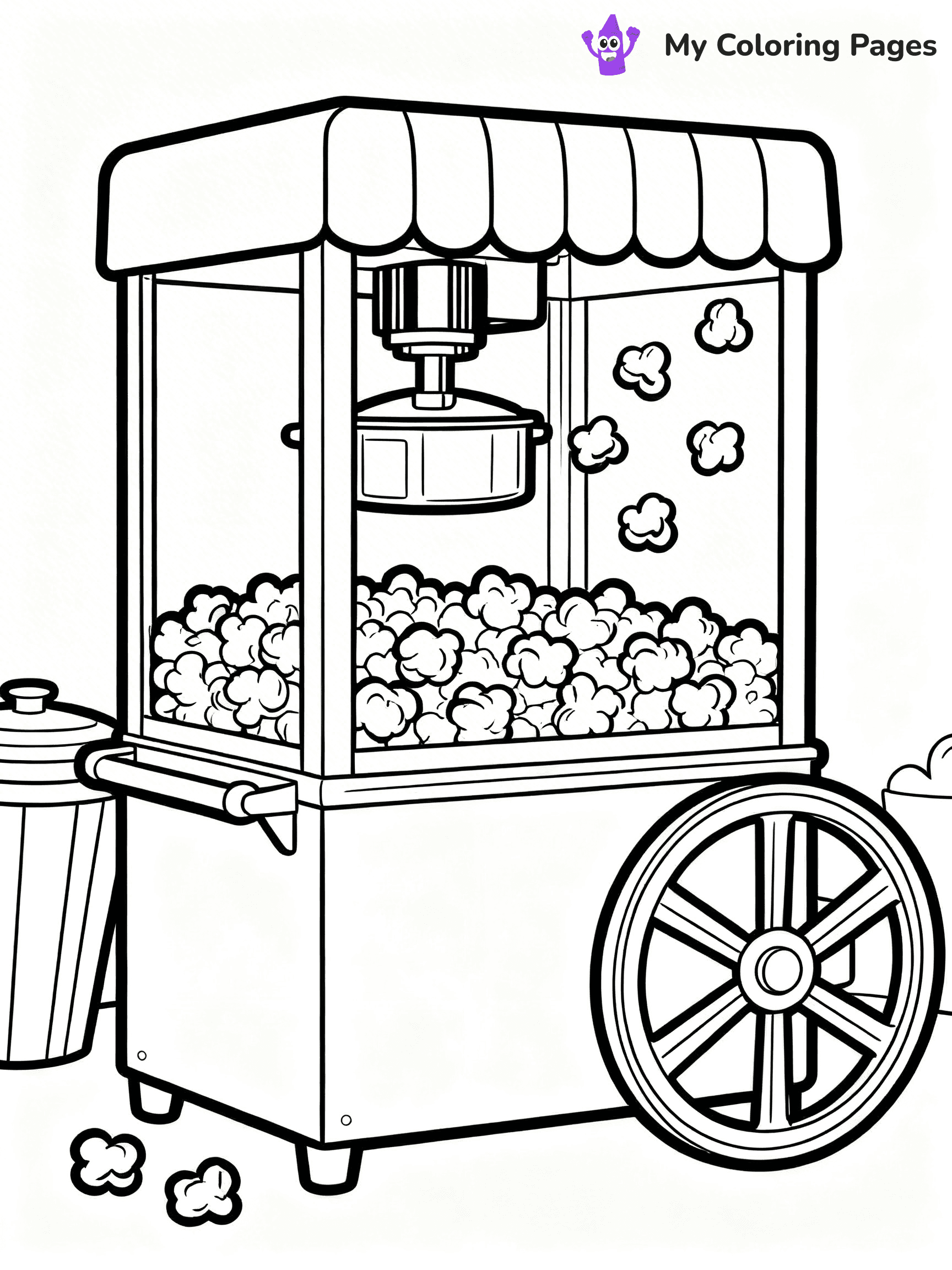 Popcorn Coloring Pages - 25