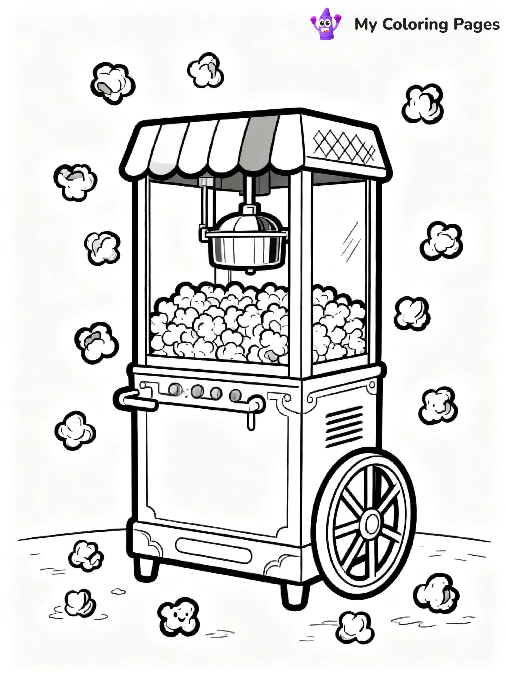 Popcorn Coloring Pages - 24