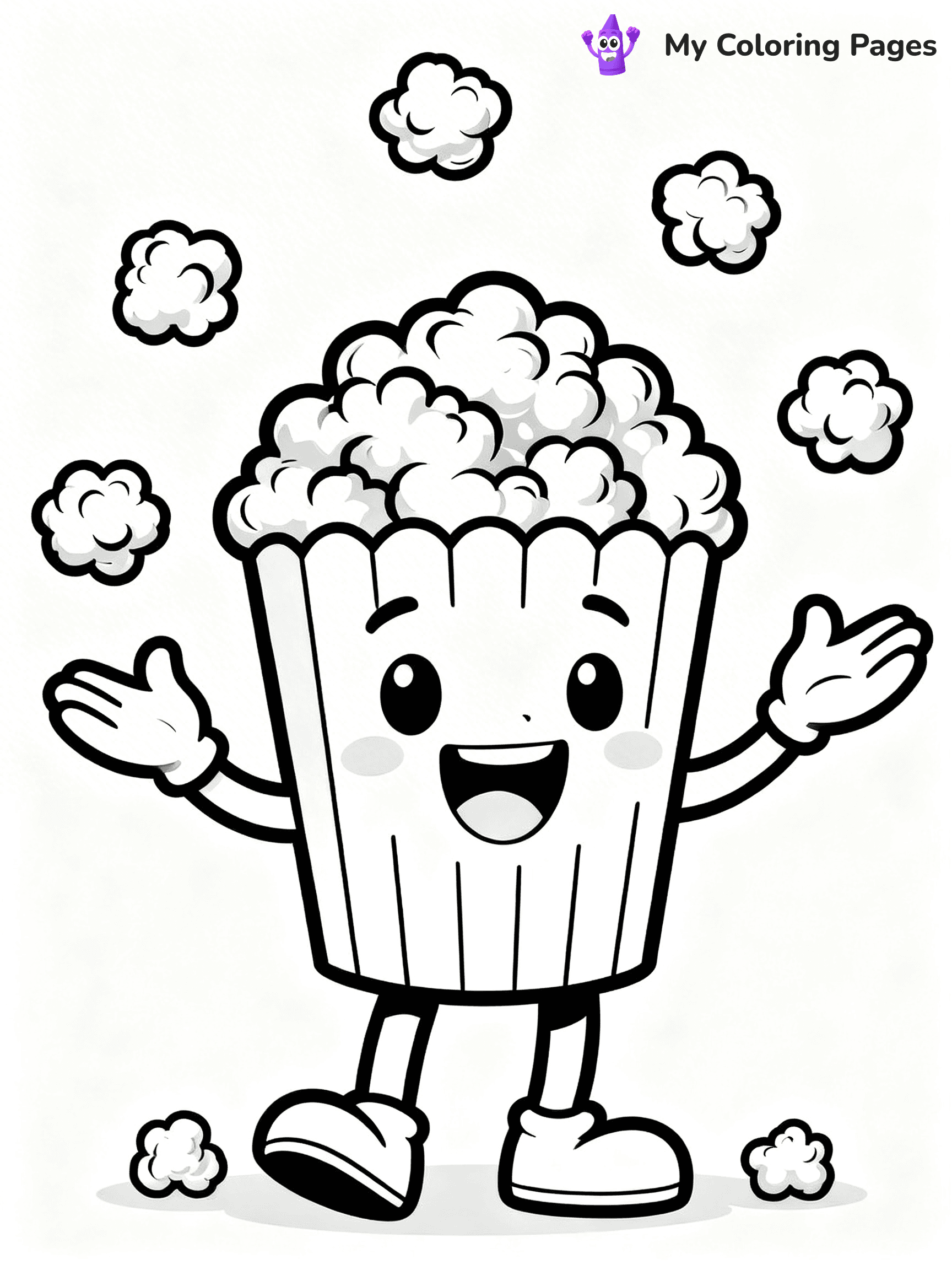 Popcorn Coloring Pages - 21