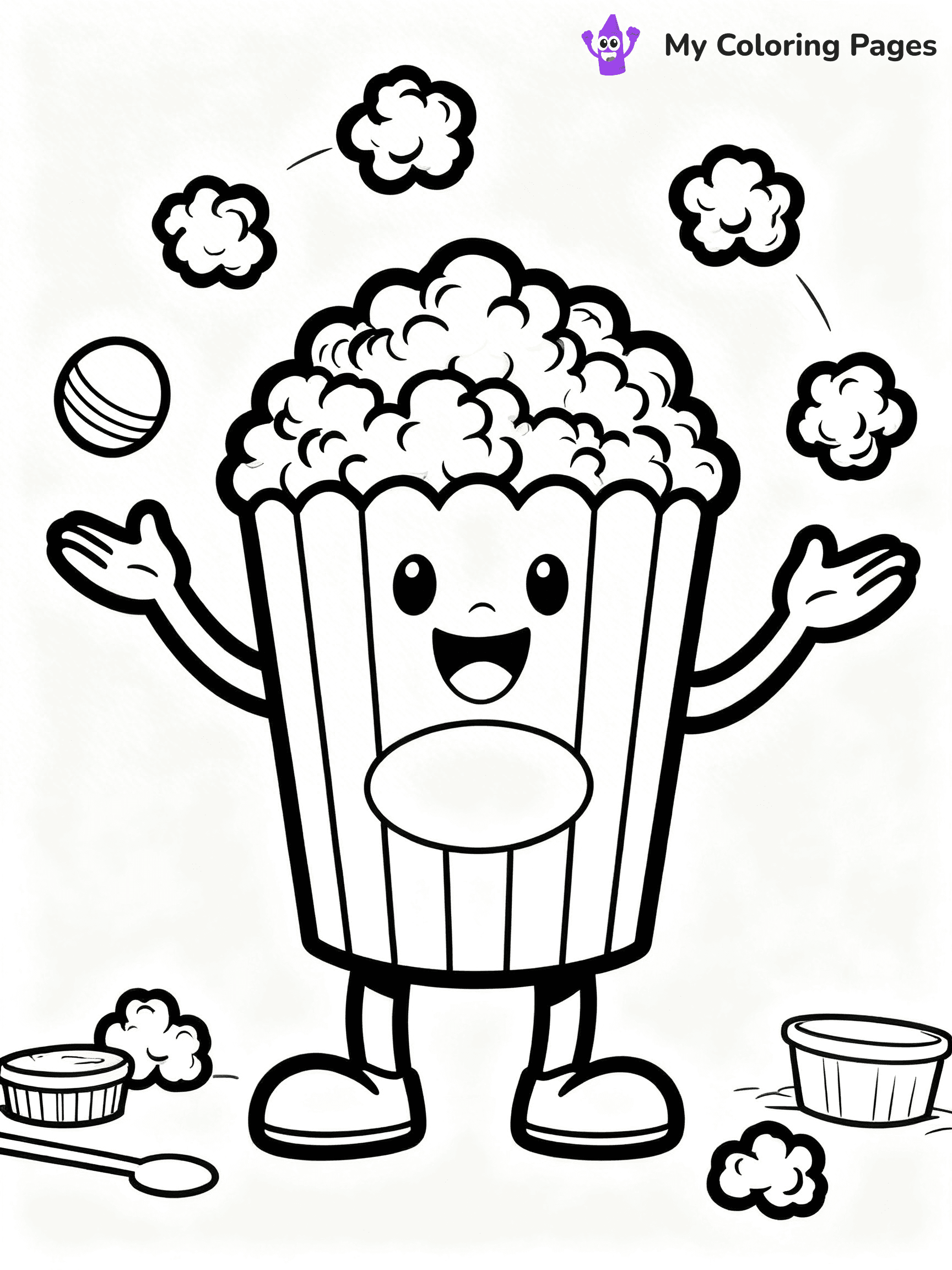 Popcorn Coloring Pages - 18