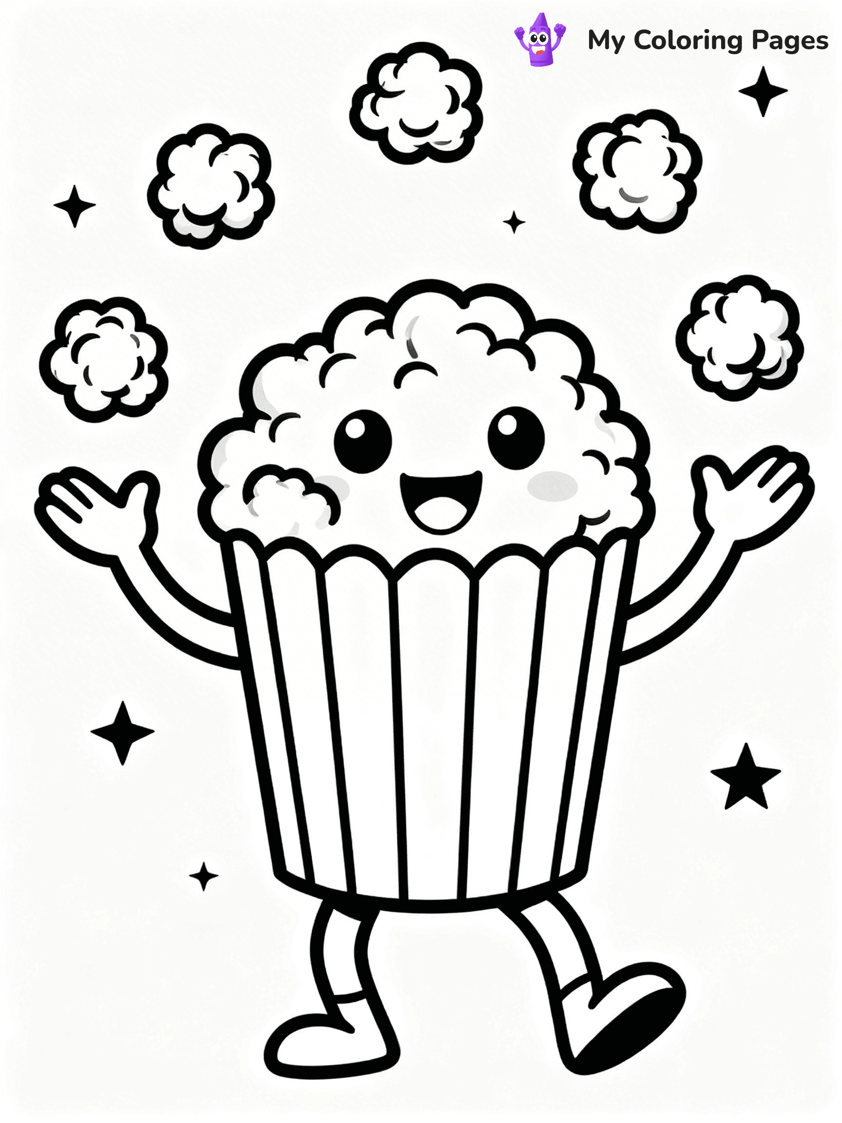 Popcorn Coloring Pages - 17