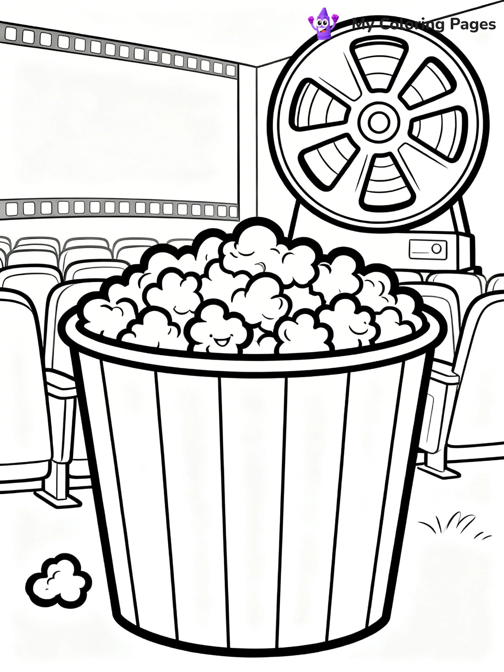 Popcorn Coloring Pages - 4