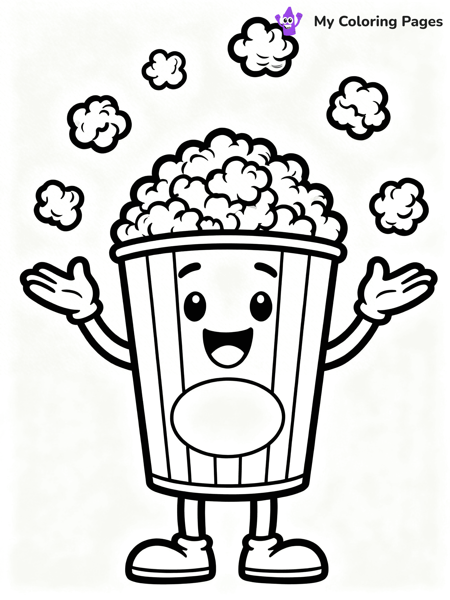 Popcorn Coloring Pages - 2