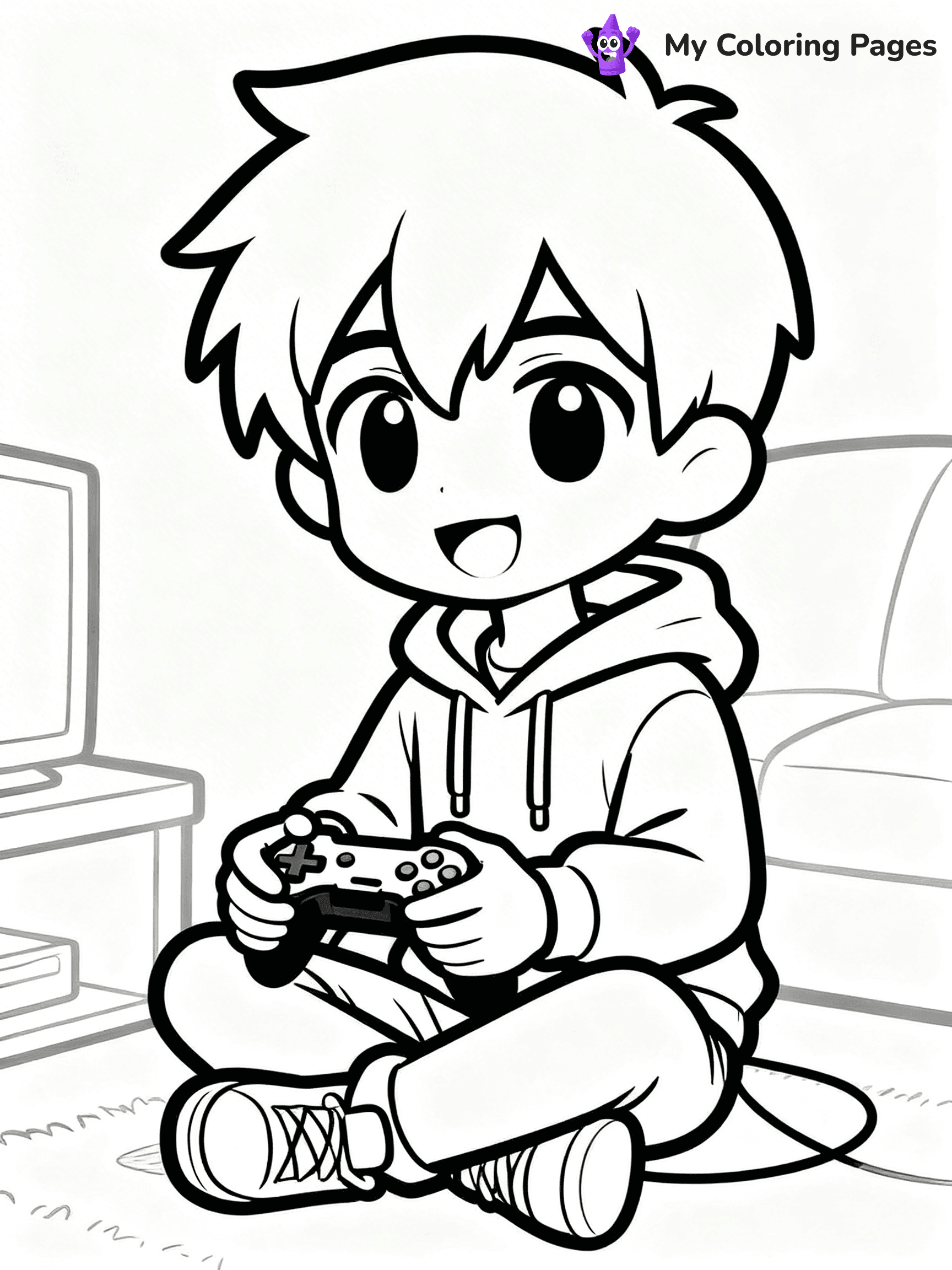 Gacha Life Coloring Pages Boy - 33