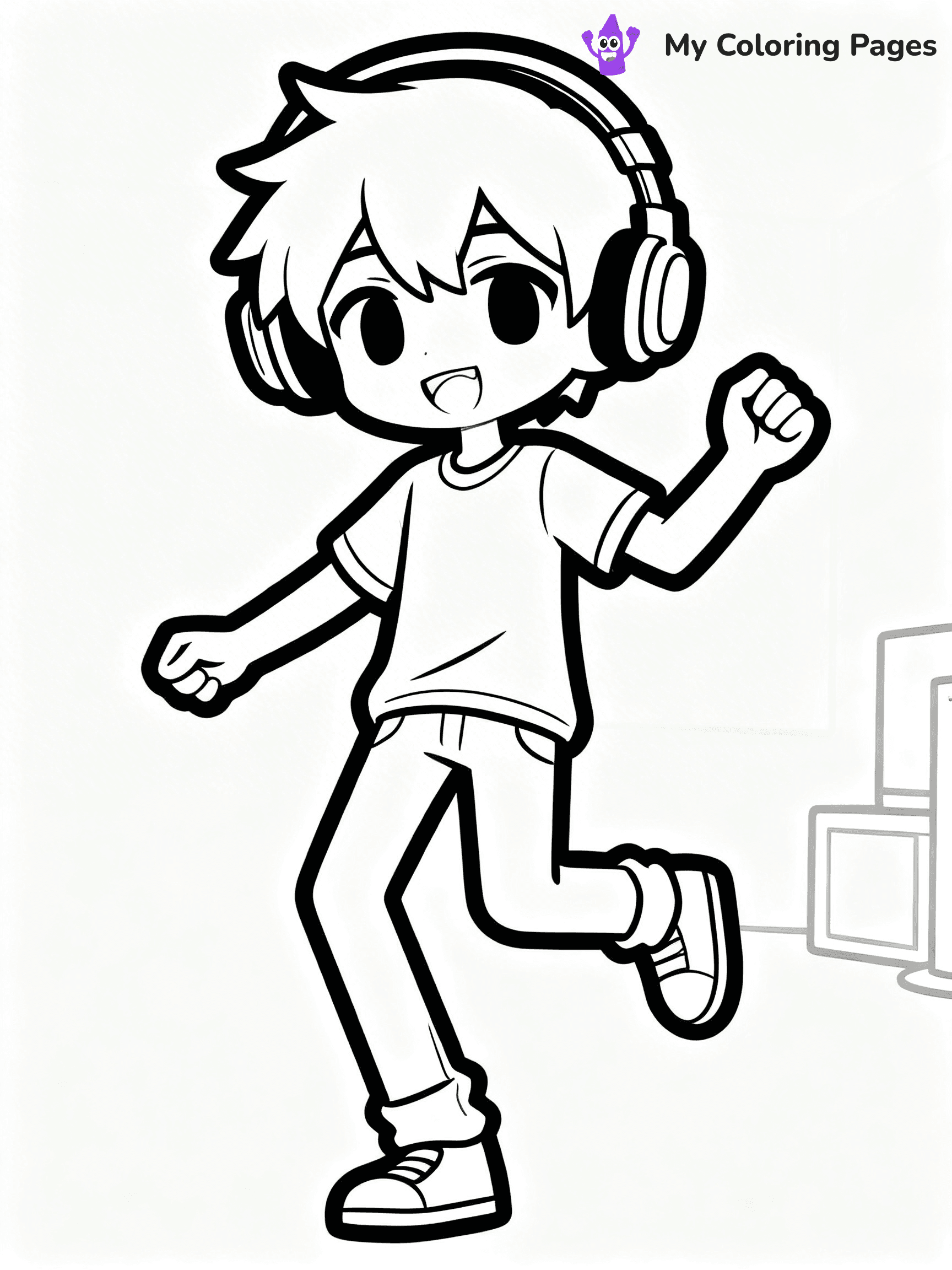 Gacha Life Coloring Pages Boy - 21