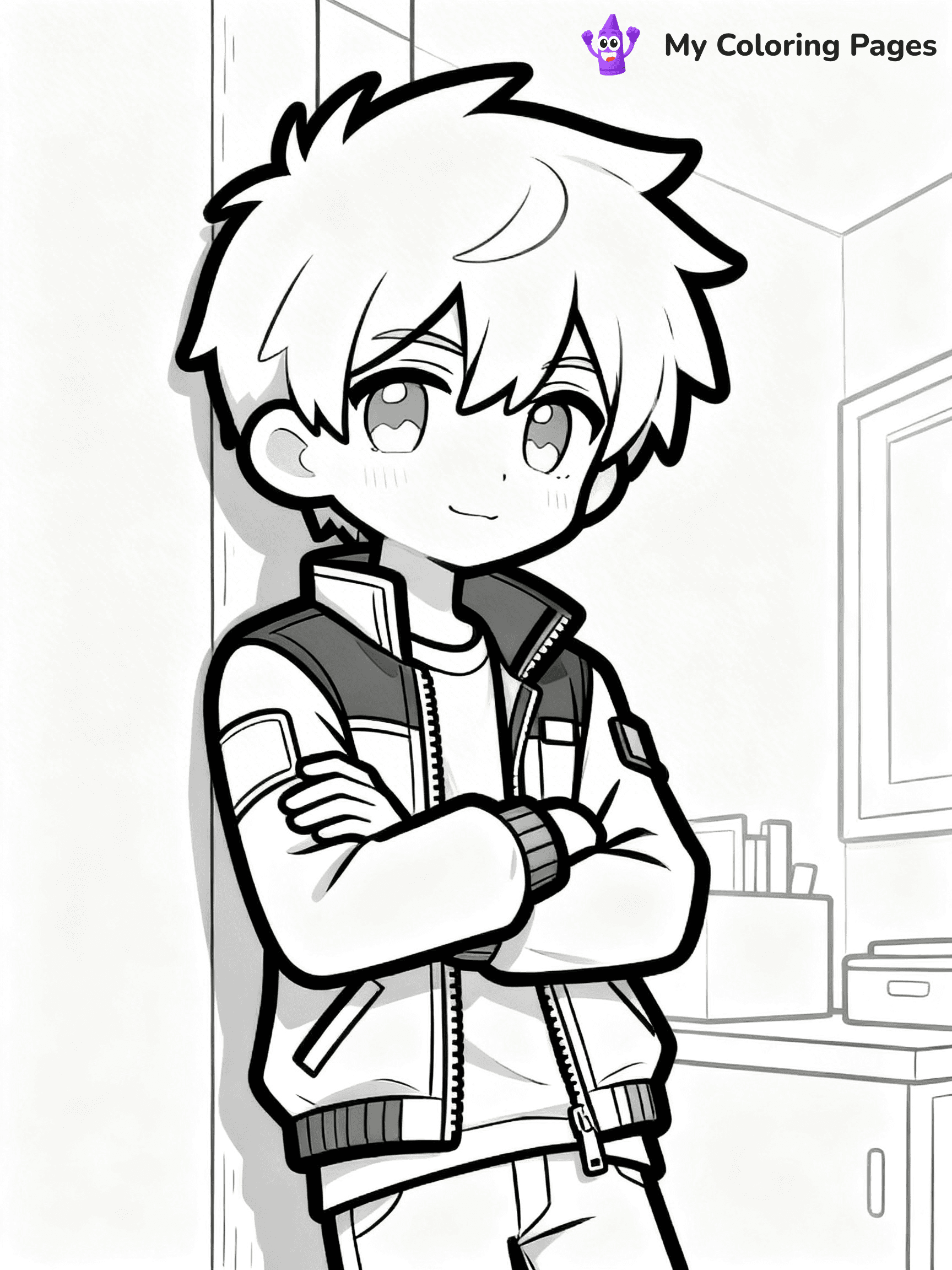 Gacha Life Coloring Pages Boy - 19