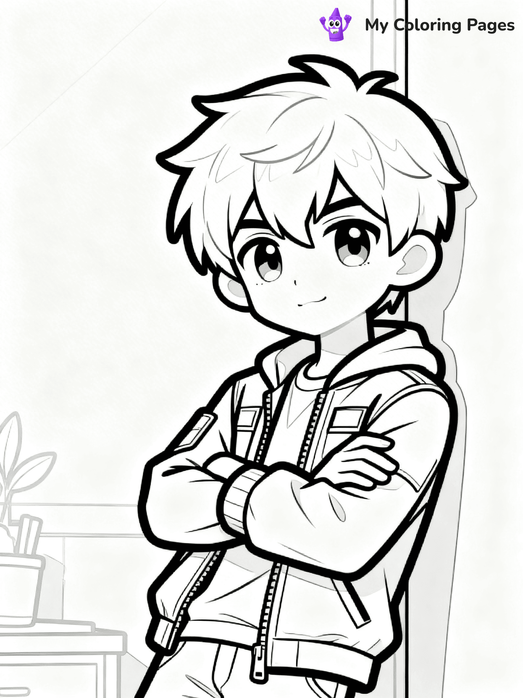 Gacha Life Coloring Pages Boy - 18