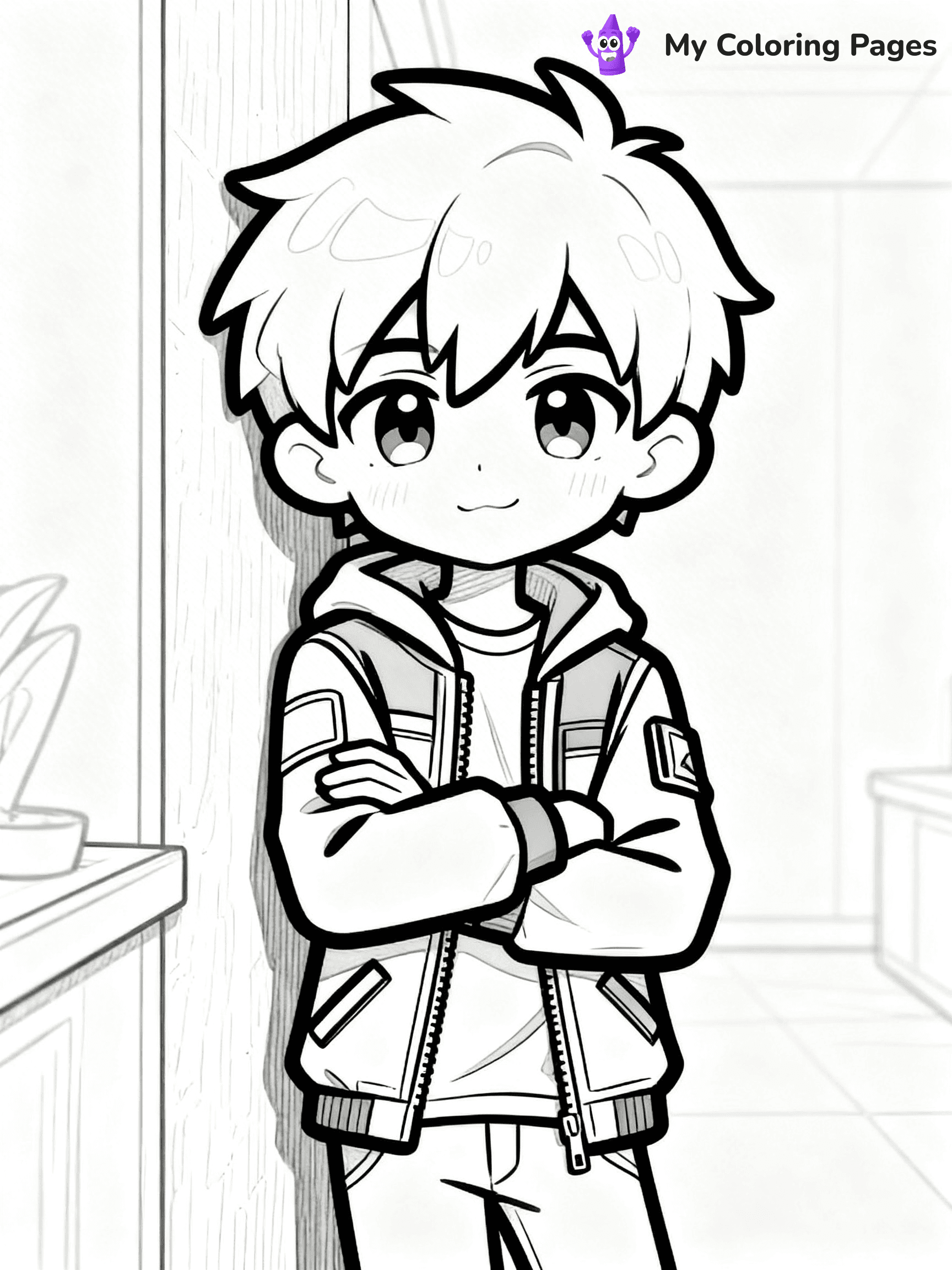 Gacha Life Coloring Pages Boy - 17