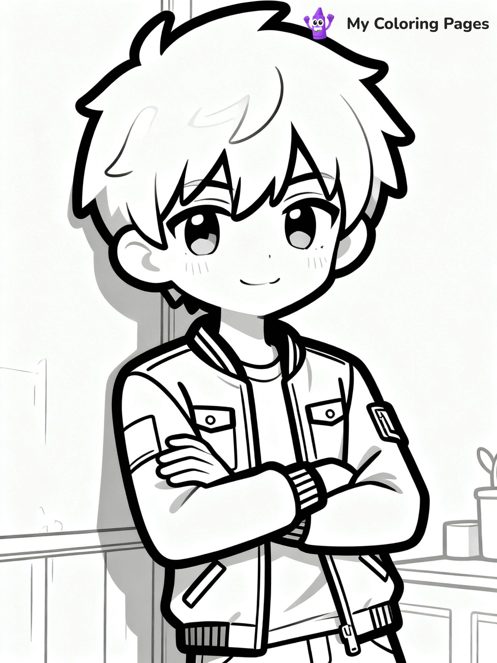 Gacha Life Coloring Pages Boy - 15