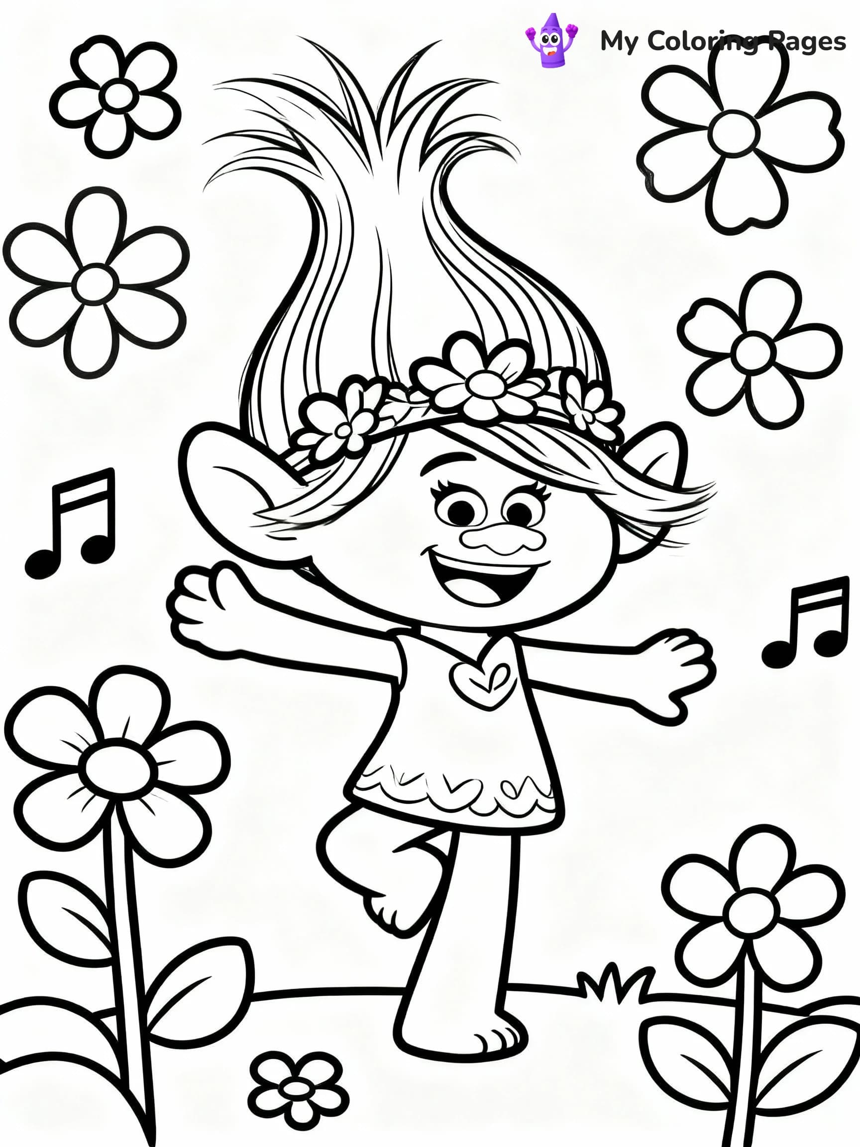 Trolls Coloring Pages - 9