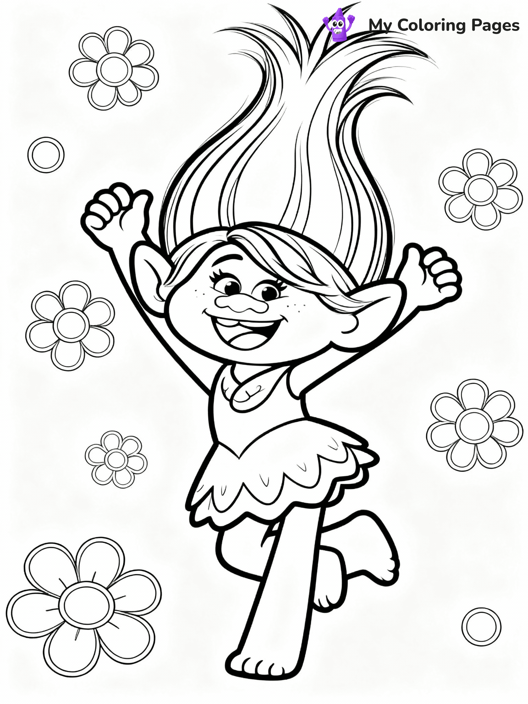 Trolls Coloring Pages - 7