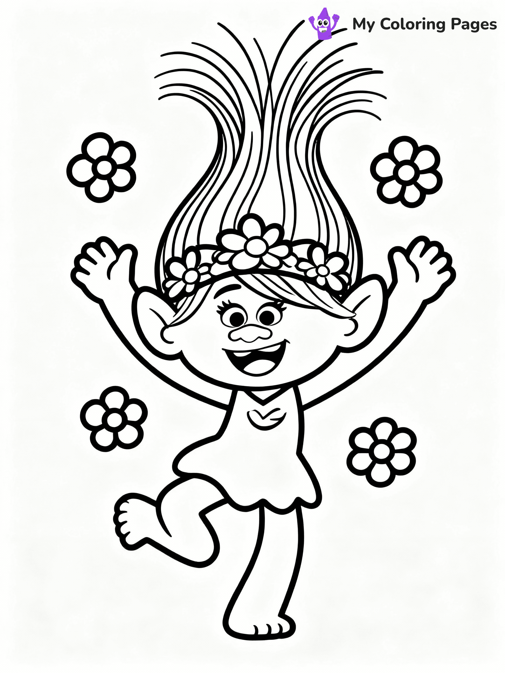 Trolls Coloring Pages - 6