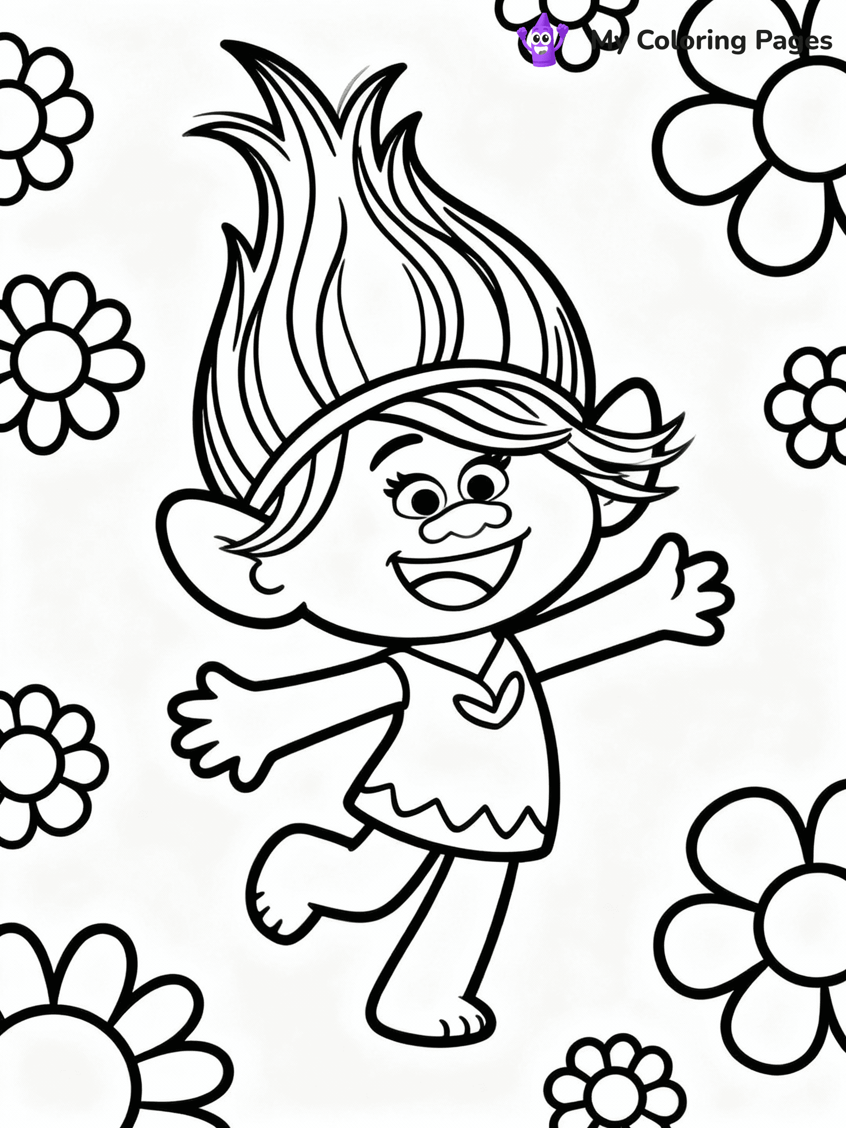 Trolls Coloring Pages - 4