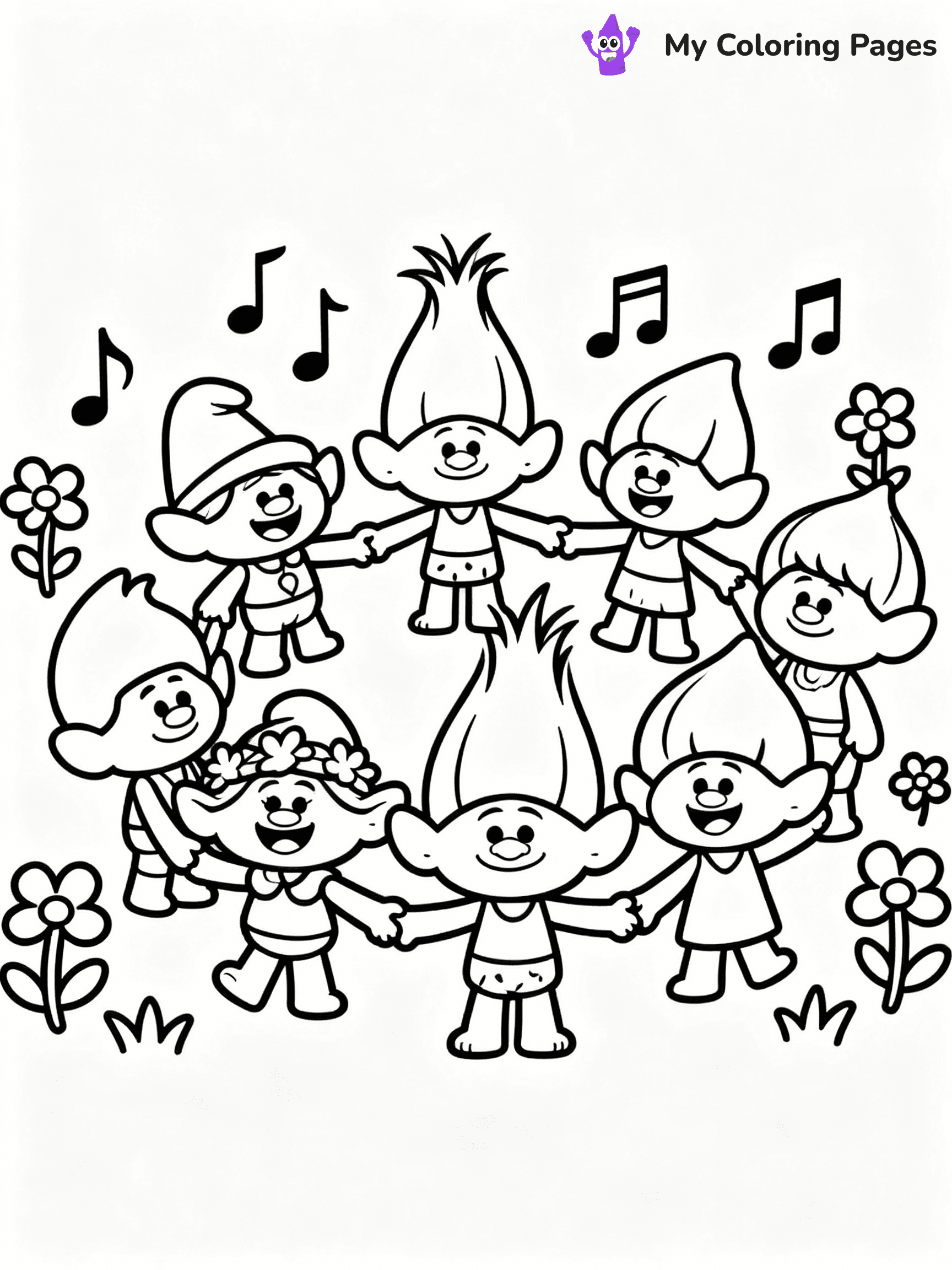 Trolls Coloring Pages - 1