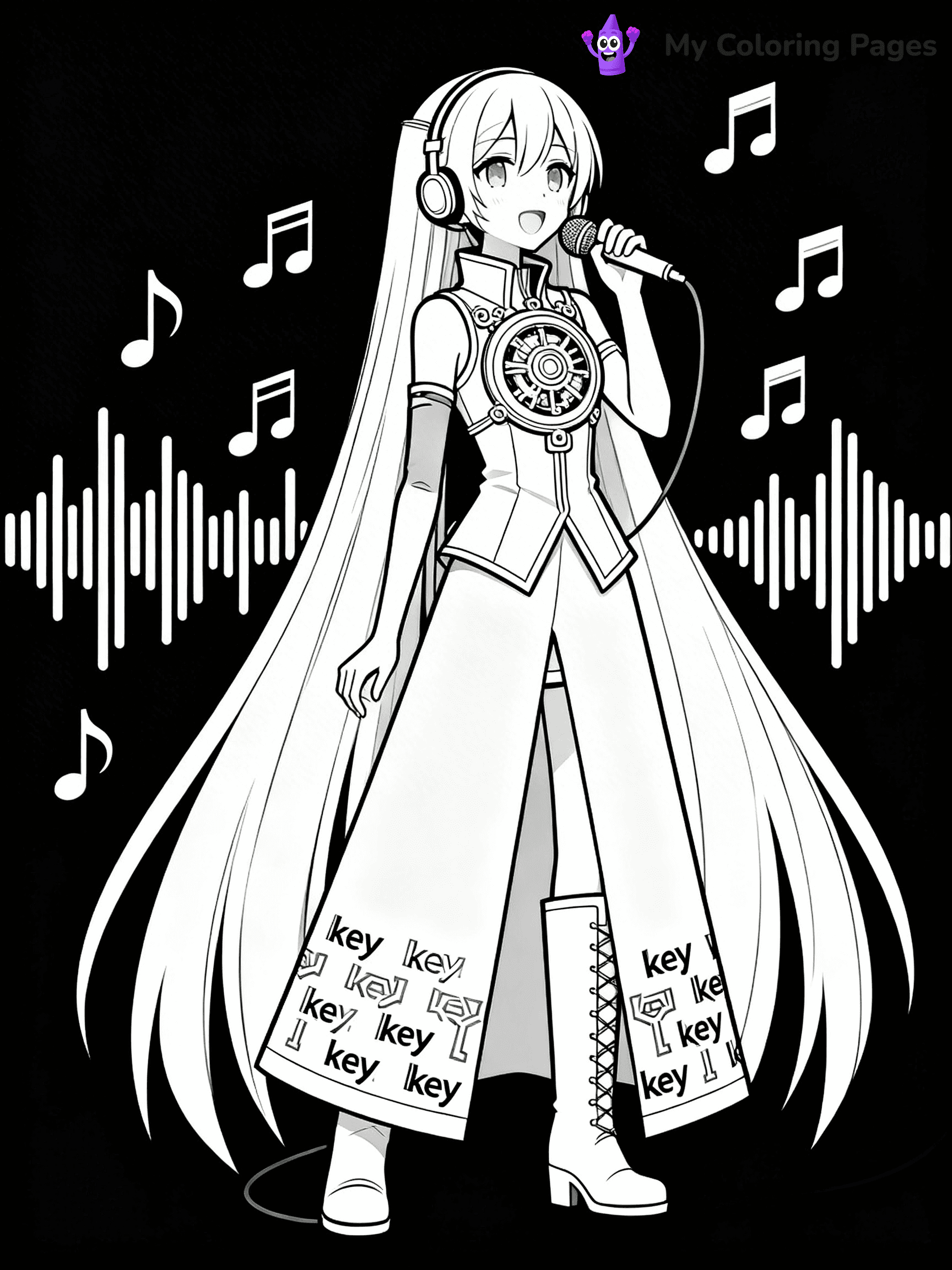 Miku Coloring Pages - 23