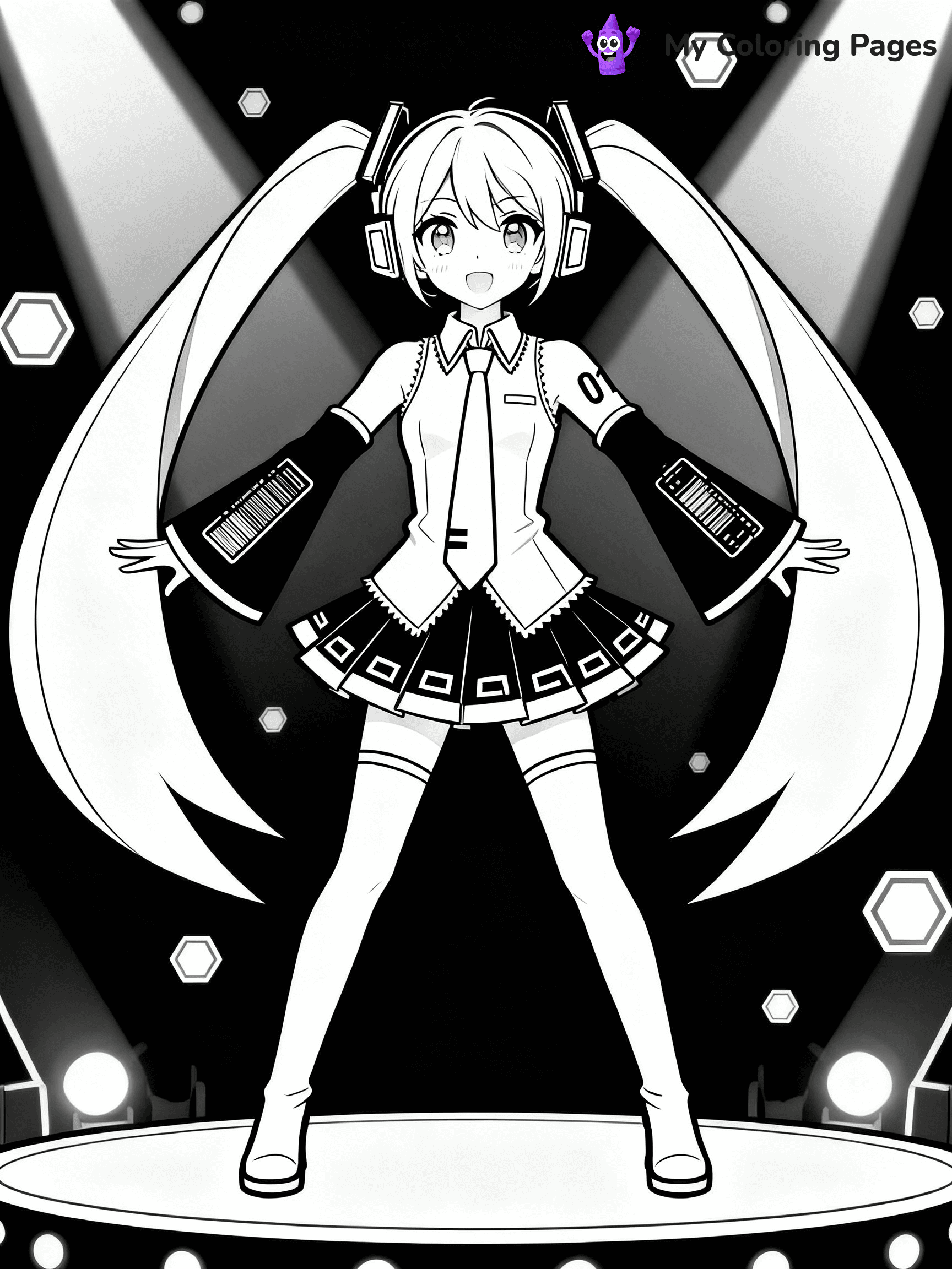 Miku Coloring Pages - 8