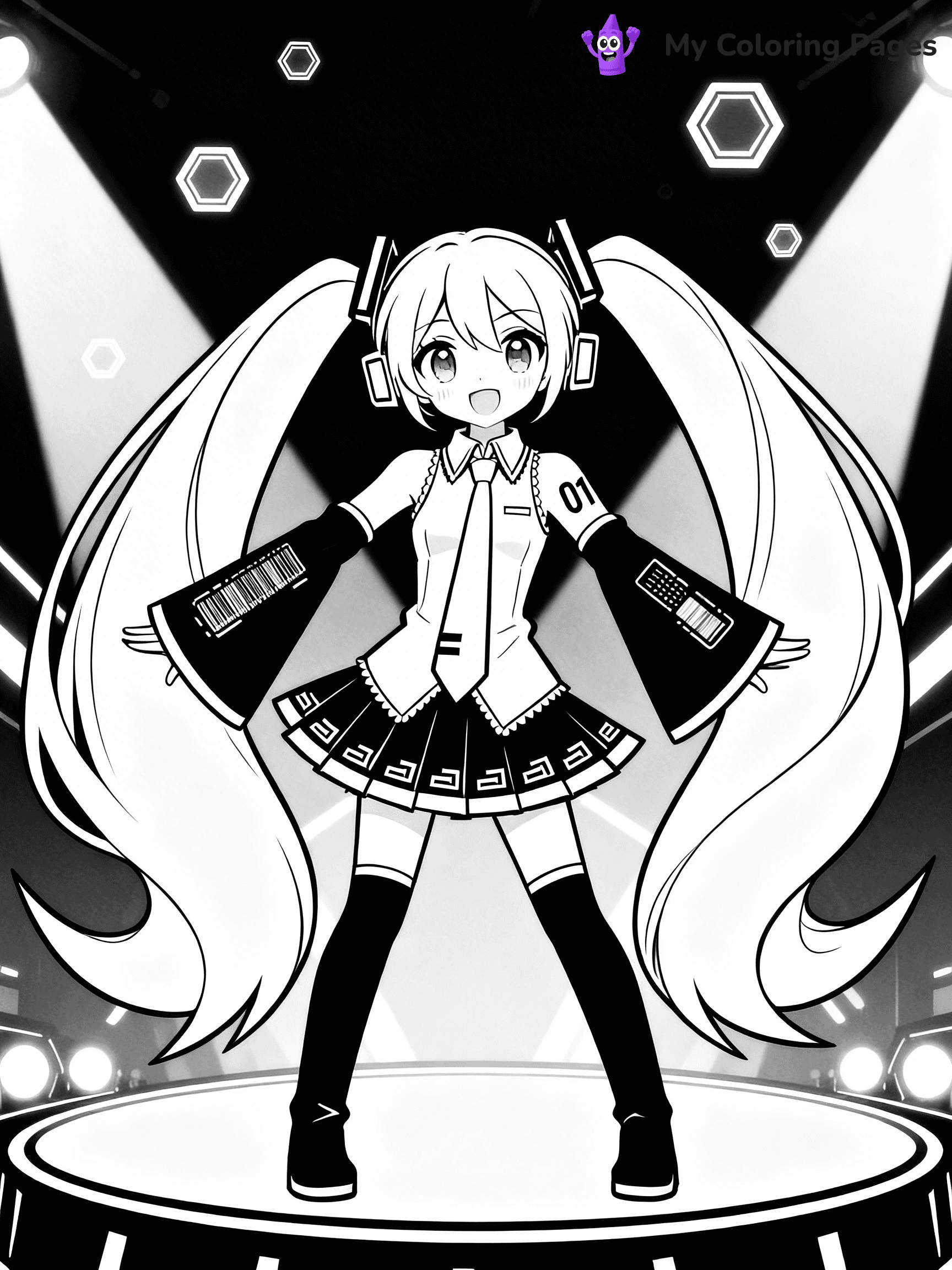 Miku Coloring Pages - 7
