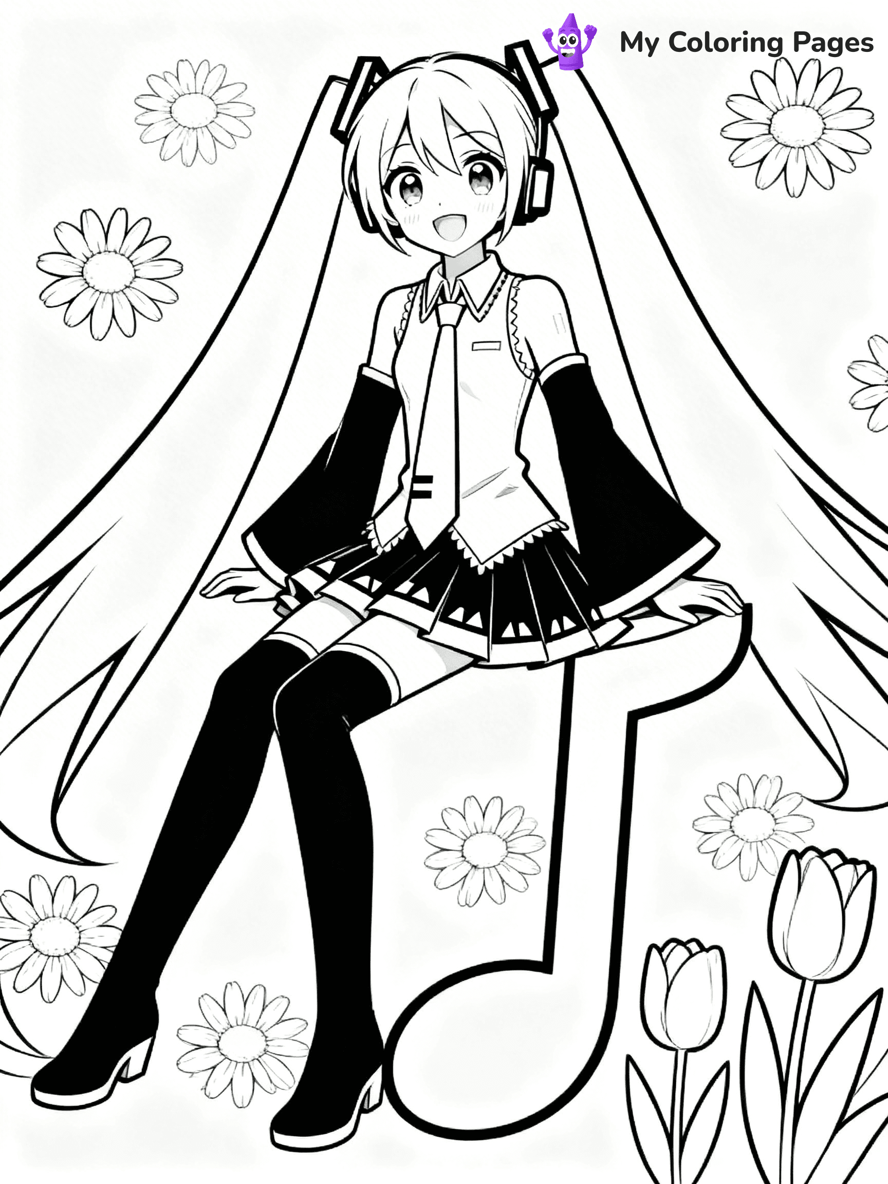 Miku Coloring Pages - 6