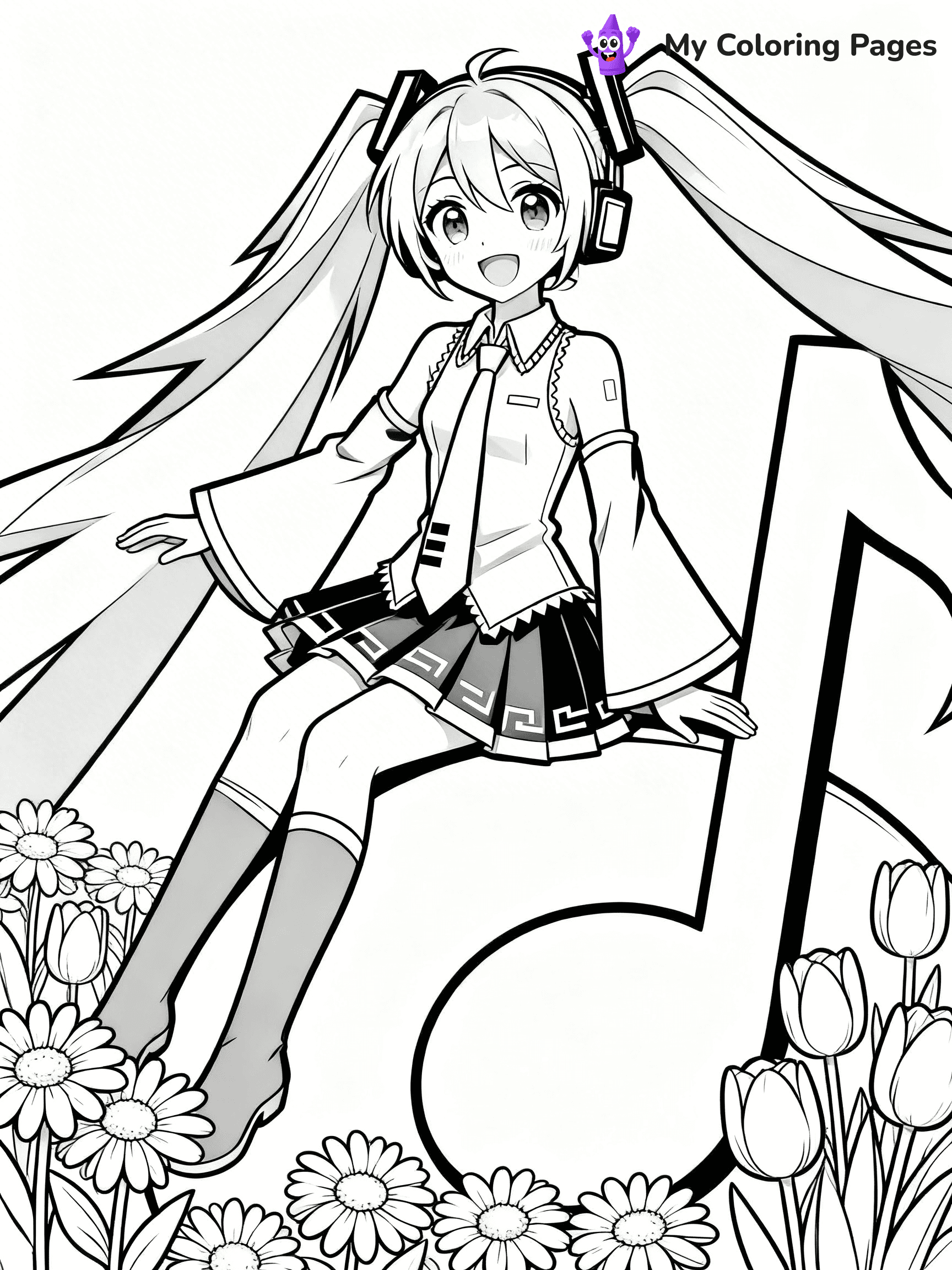 Miku Coloring Pages - 3