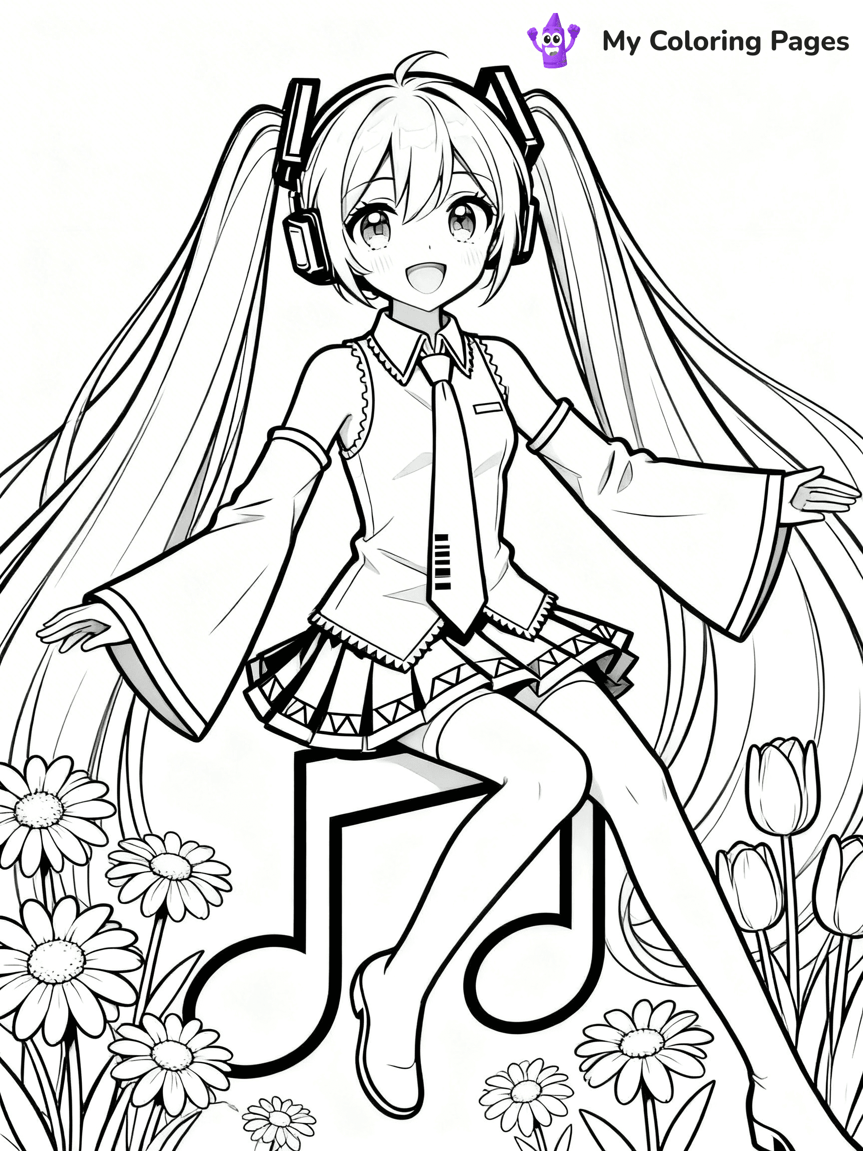 Miku Coloring Pages - 2