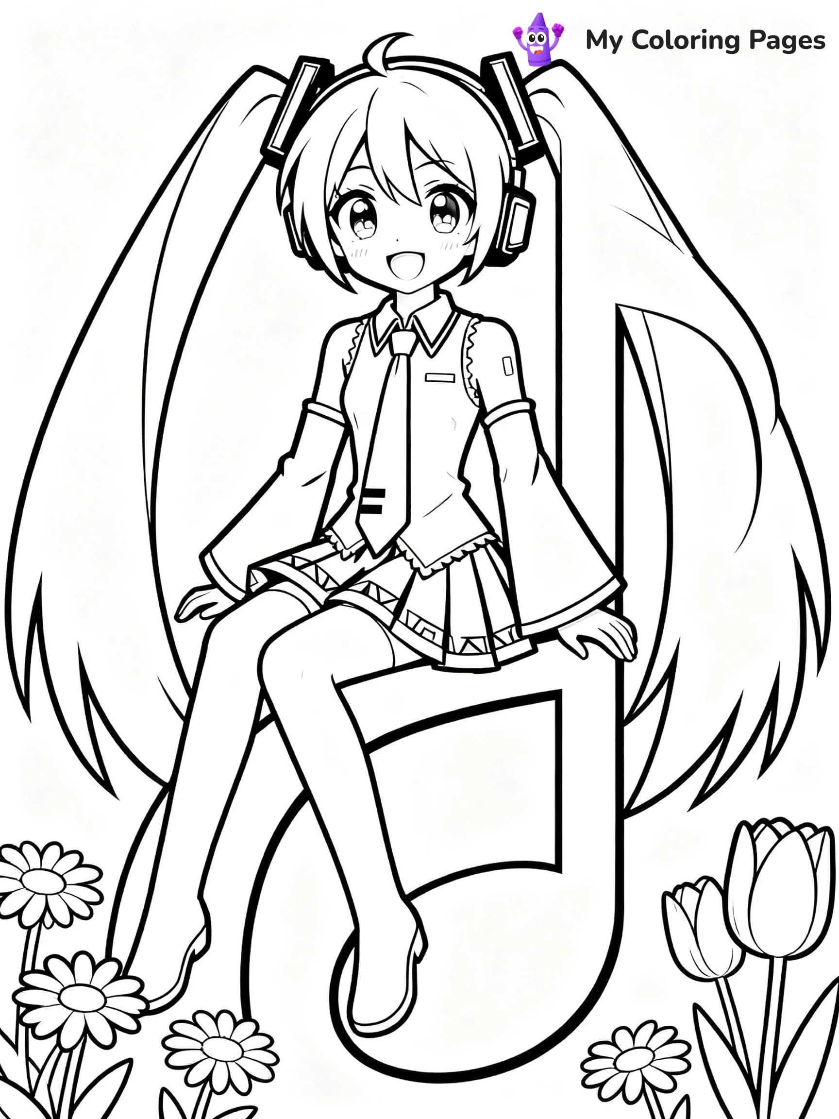 Miku Coloring Pages - 1