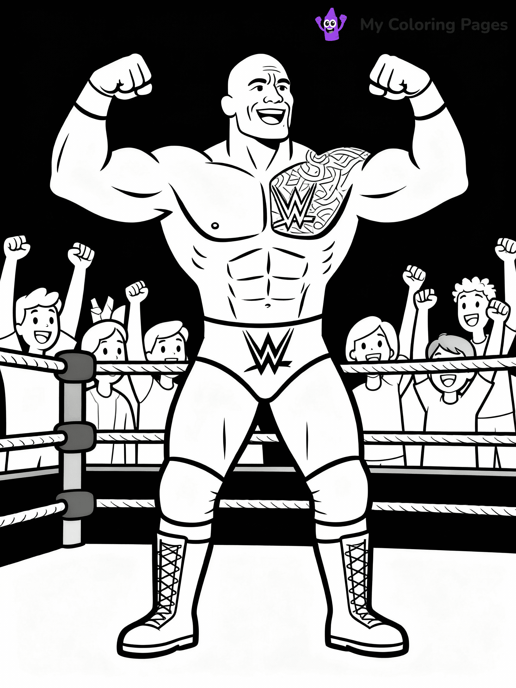 WWE Coloring Pages - 27